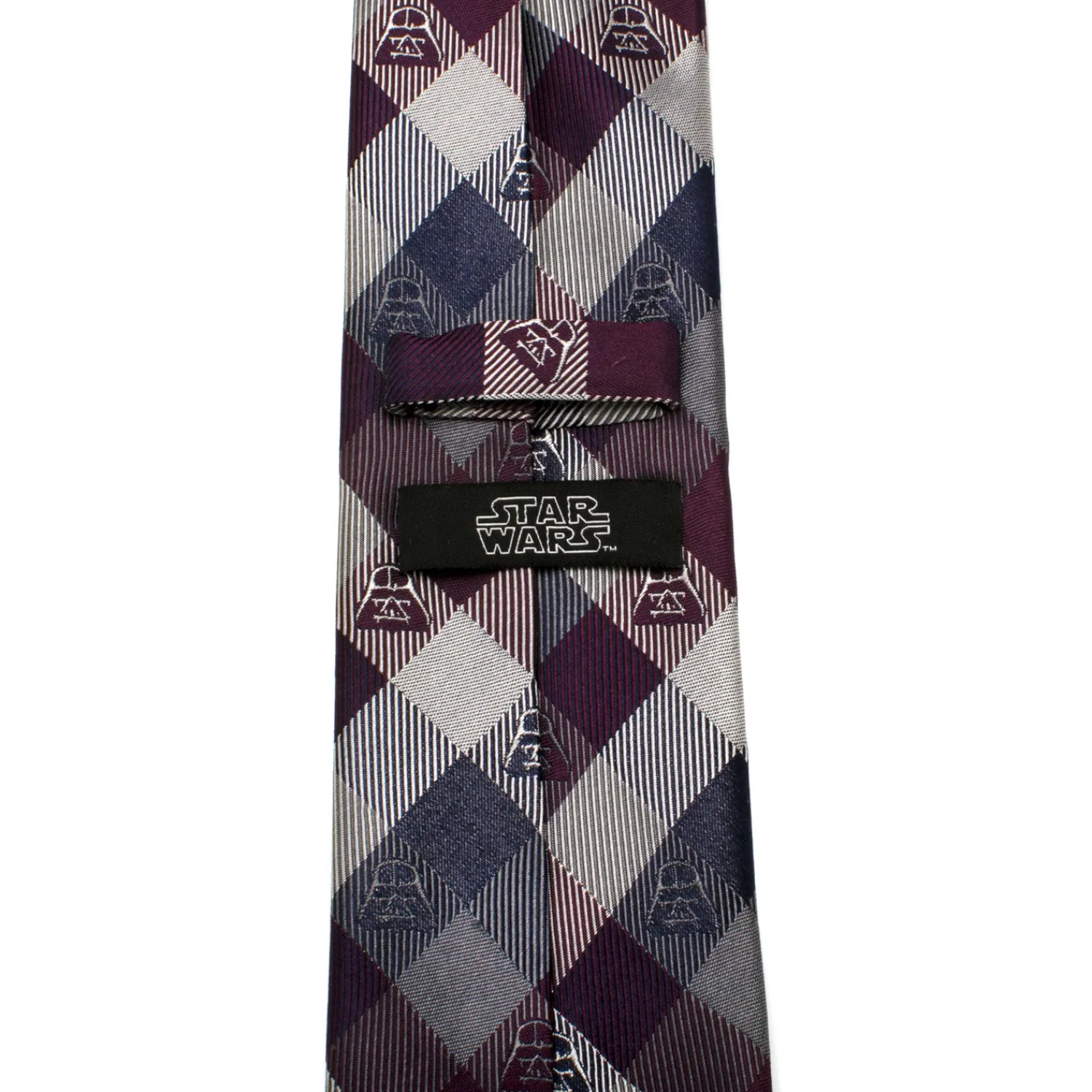 darth_vader_plum_modern_plaid_mens_tie_3.webp Outlet Darth Vader Plum Modern Plaid Men's Tie Star Wars Ties
