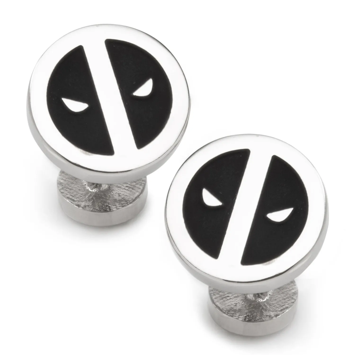 Shop Deadpool Silver Mask Cufflinks Luxury Cufflinks | Movies & Characters Cufflinks