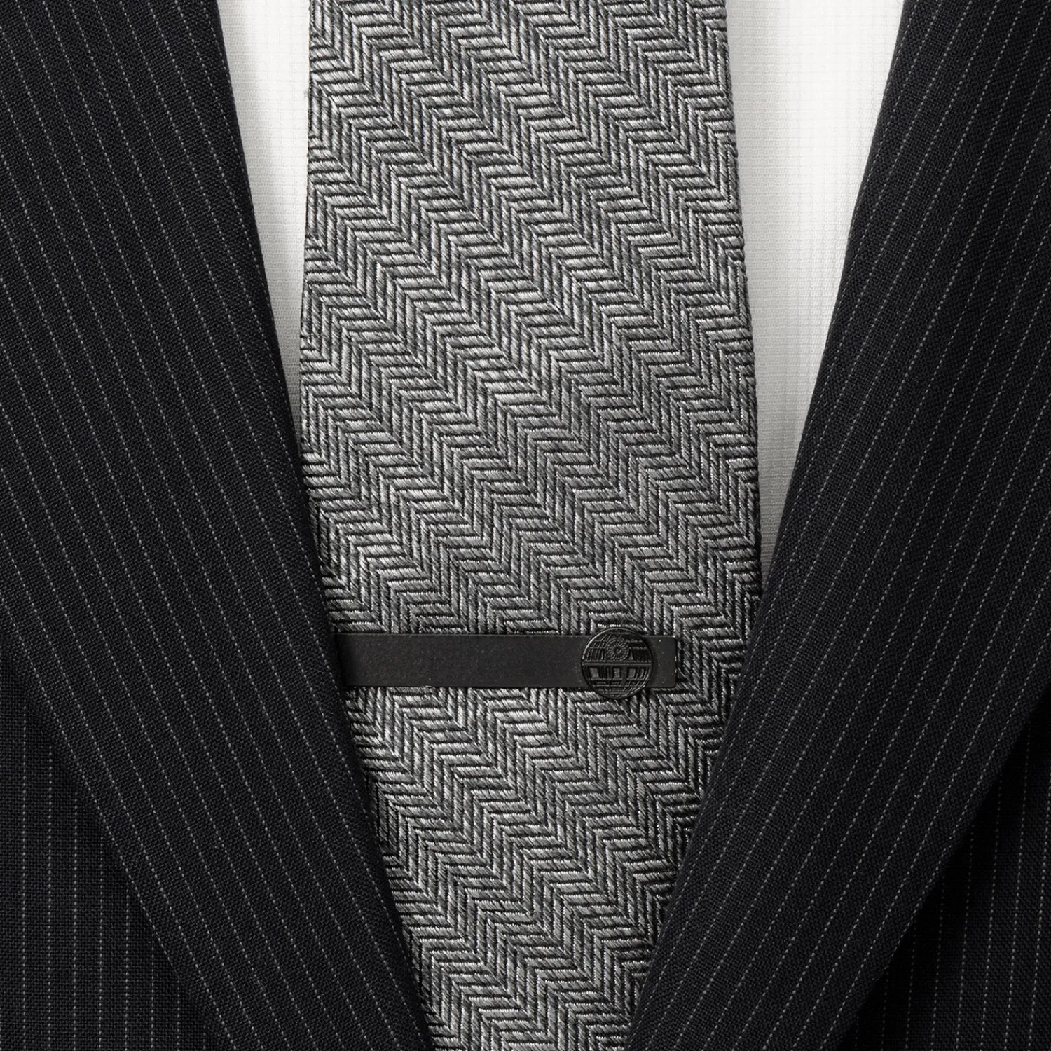 Store Death Star Satin Black Tie Bar Movies & Characters Tie Bars