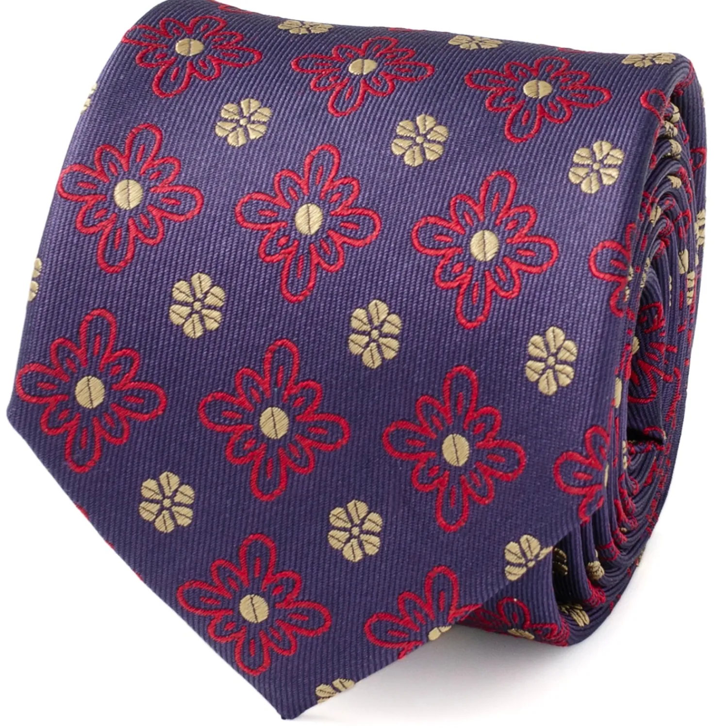 Online Deep Purple Floral Men's Tie Classic Ties