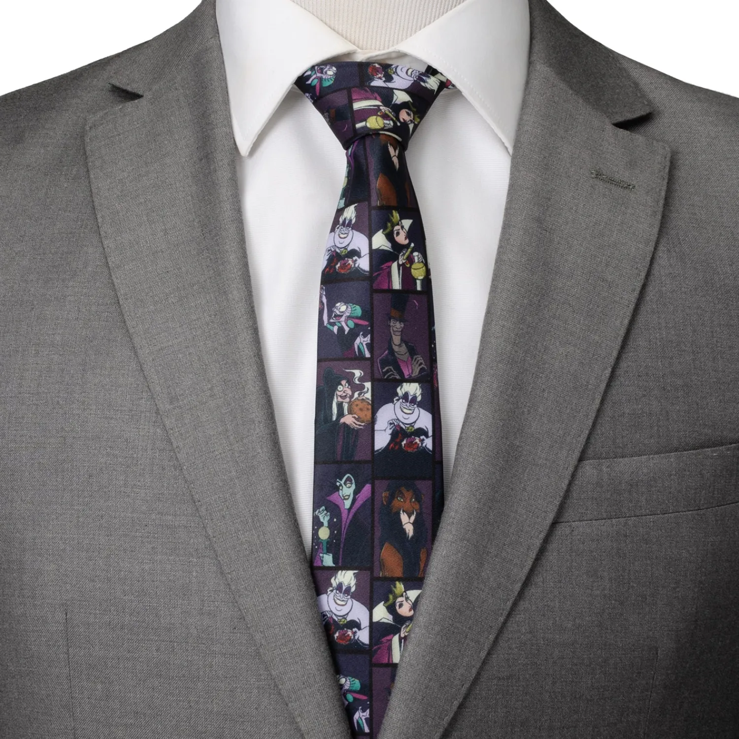 Clearance Villains Dark Men's Tie Disney Ties
