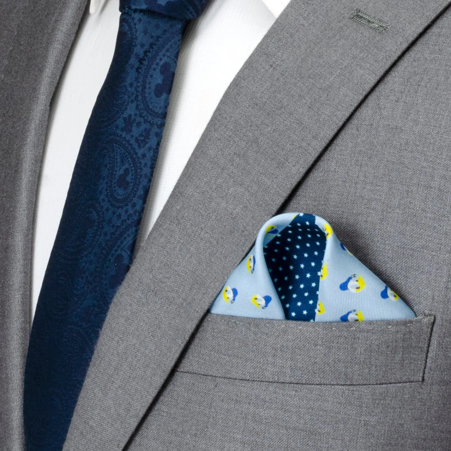 Store Donald Duck Blue Pocket Square Pocket Squares