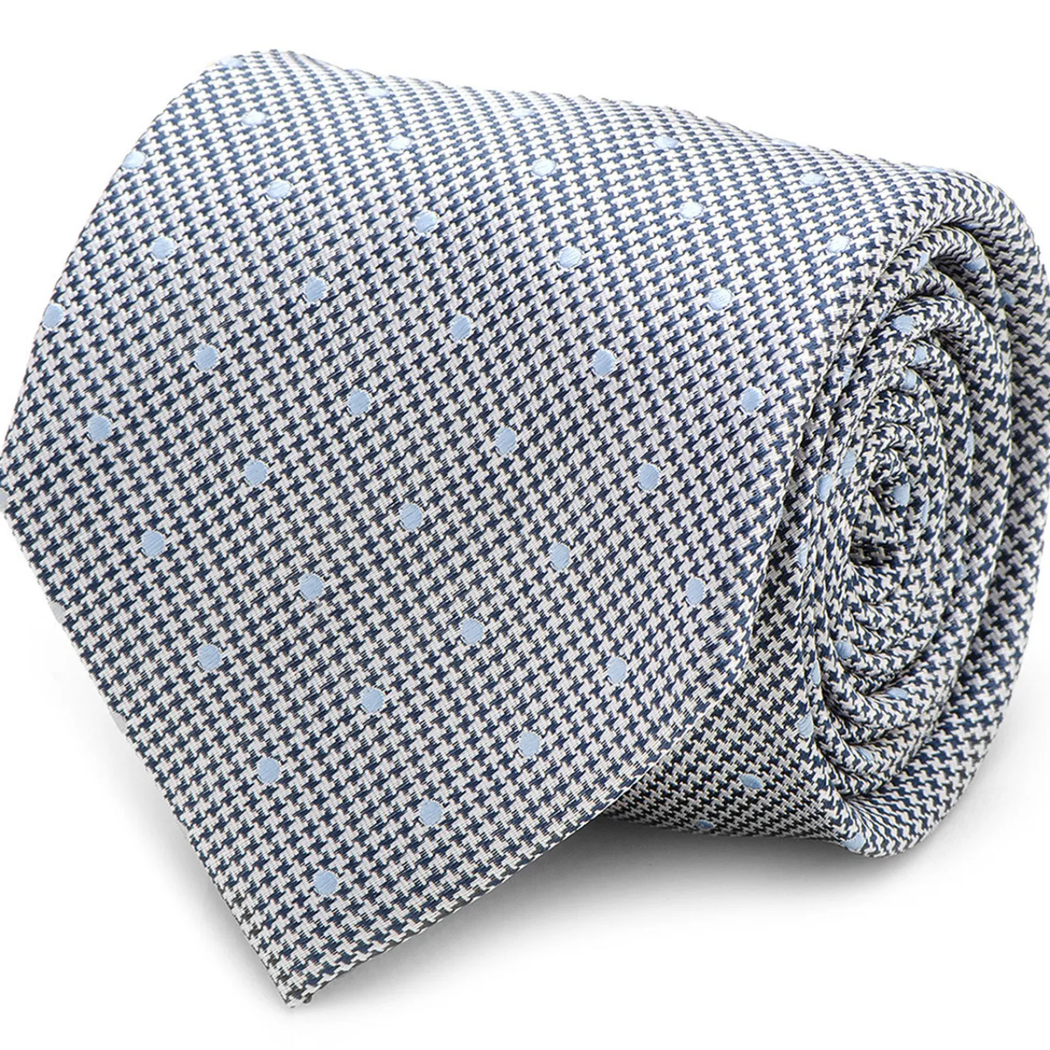 Cheap Dotted Herringbone Gray Silk Tie Classic Ties