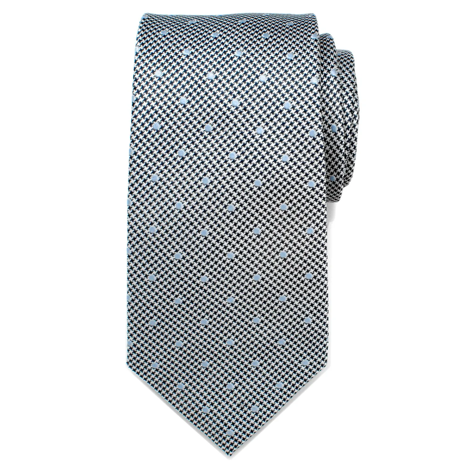 Cheap Dotted Herringbone Gray Silk Tie Classic Ties