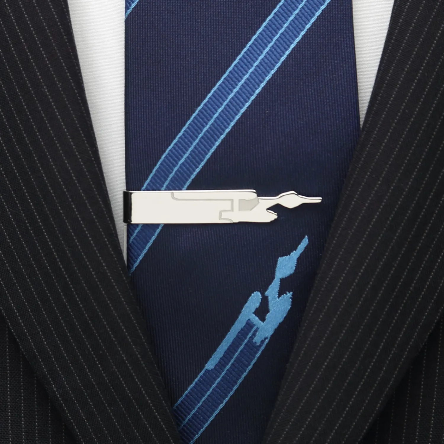 Shop Enterprise Silhouette Tie Bar Movies & Characters Tie Bars | Hobbies & Interests Tie Bars