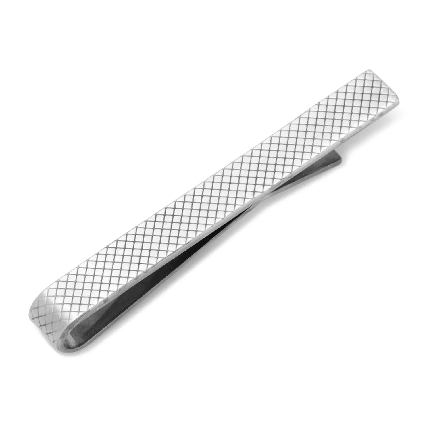 Shop Etched Grid Tie Bar Classic Tie Bars