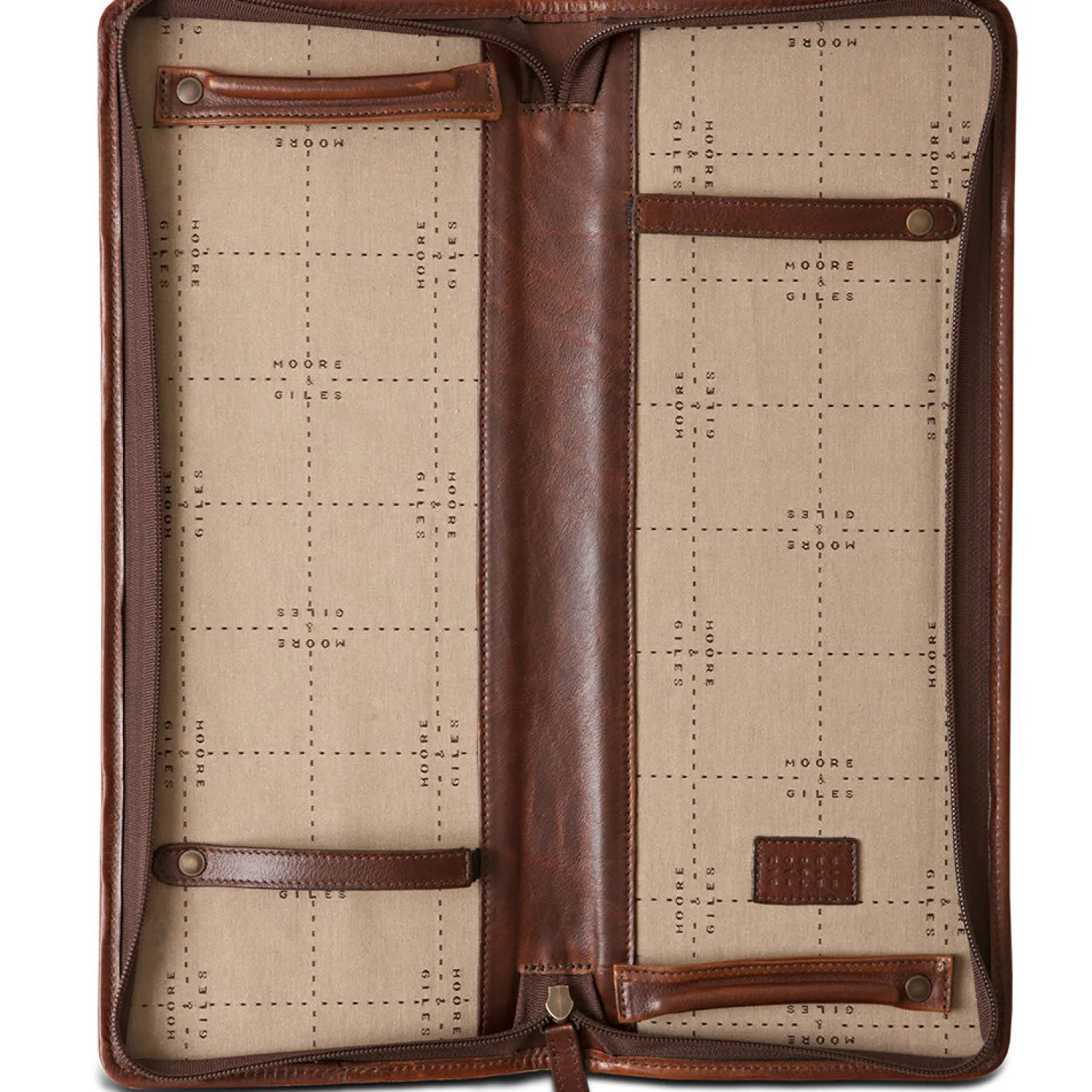 Shop Evans Tie Case in Titan Milled Brown Leather Goods | Briefs Bags And Totes