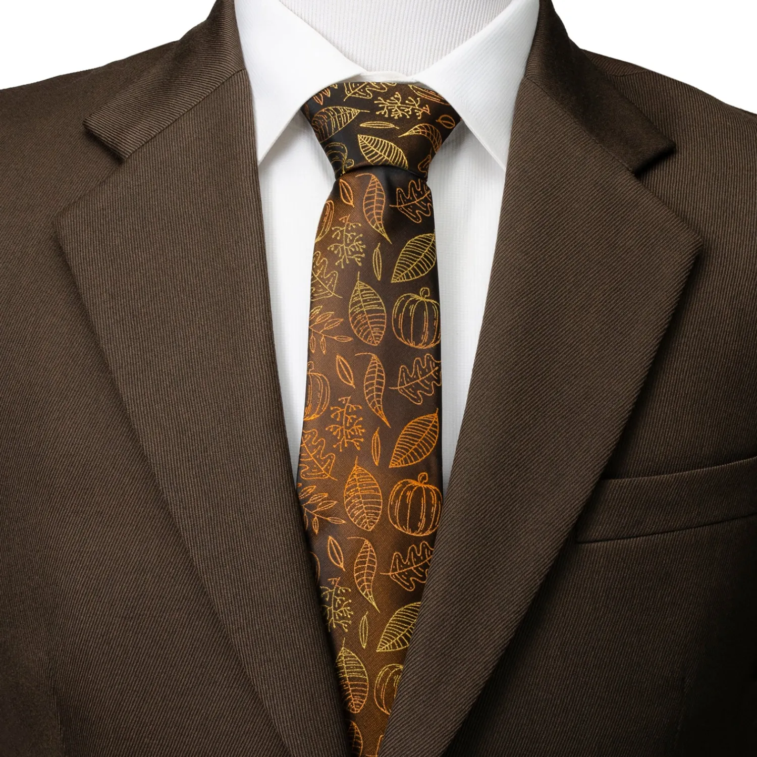 Hot Fall Spice Men's Brown Tie Classic Ties