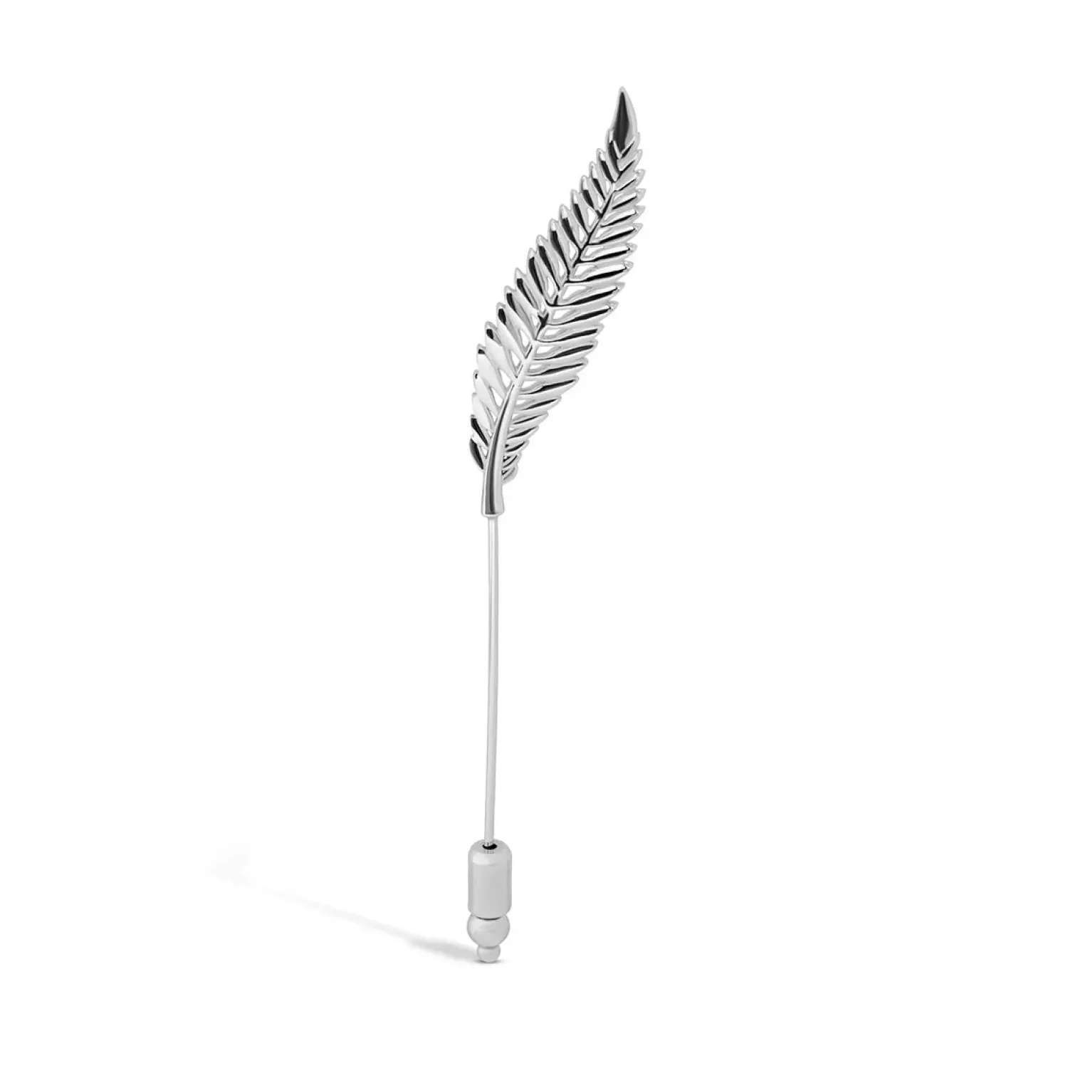 Best Sale Fern Leaf Lapel Pin In Palladium Plated Lapel Pins