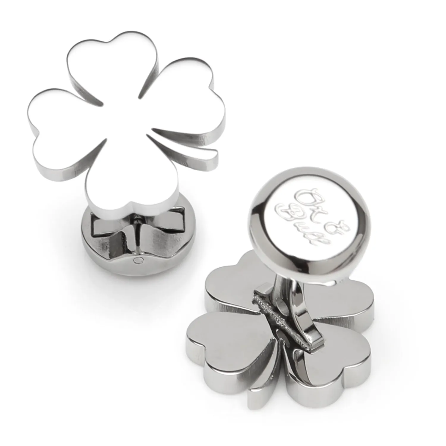 Store Four Leaf Clover Stainless Cufflink Luxury Cufflinks | Hobbies & Interests Cufflinks