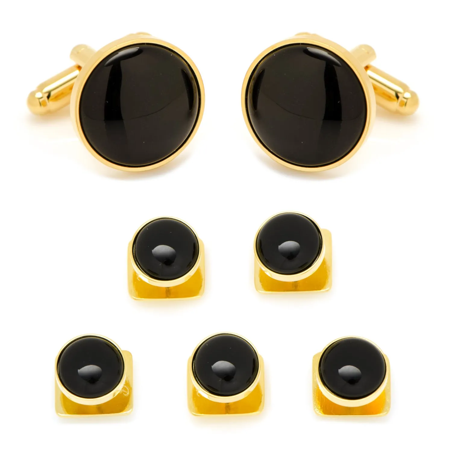 Online Gold and Onyx 5-Stud Set Stud Sets