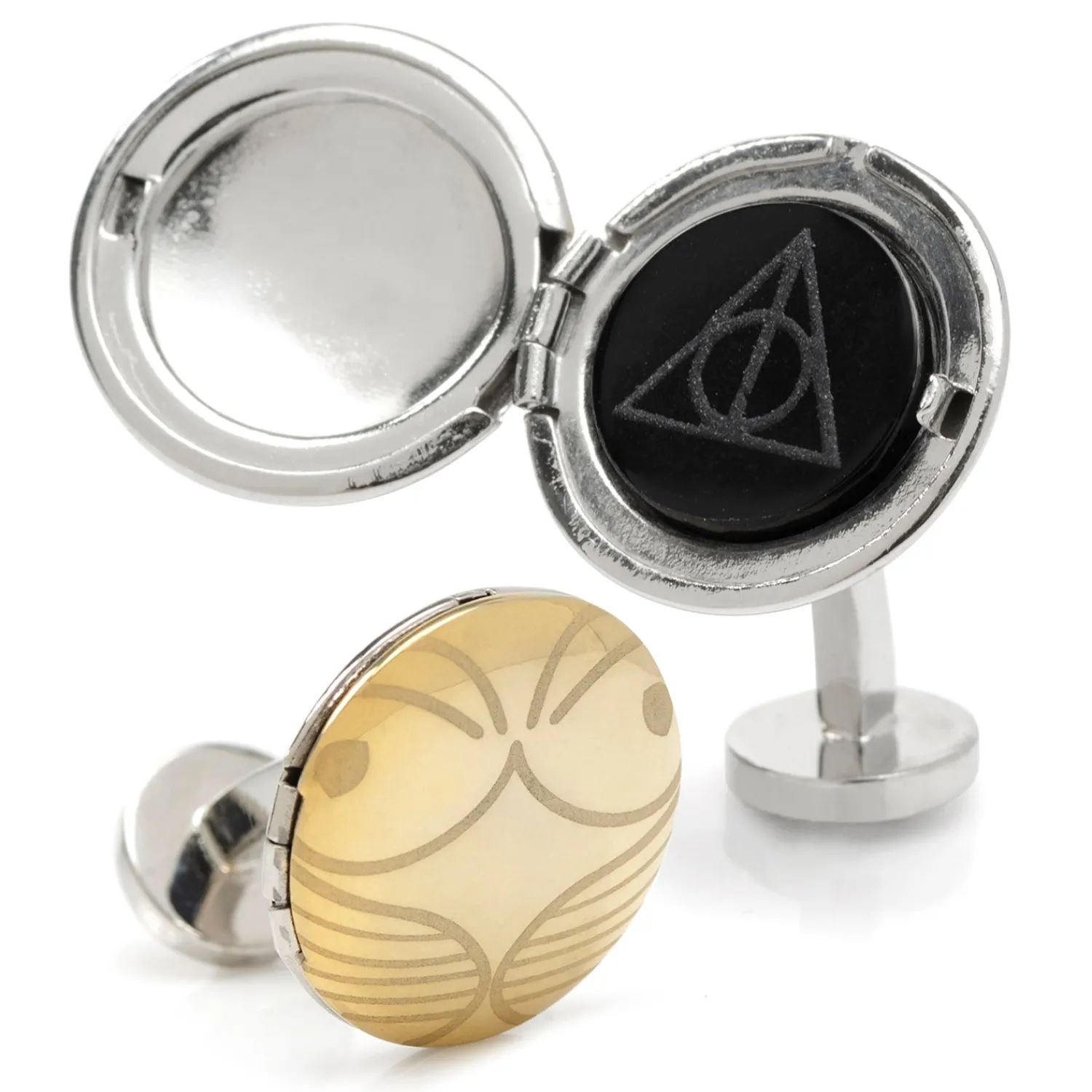 Best Golden Snitch Hidden Deathly Hallows Locket Cufflinks Luxury Cufflinks | Movies & Characters Cufflinks