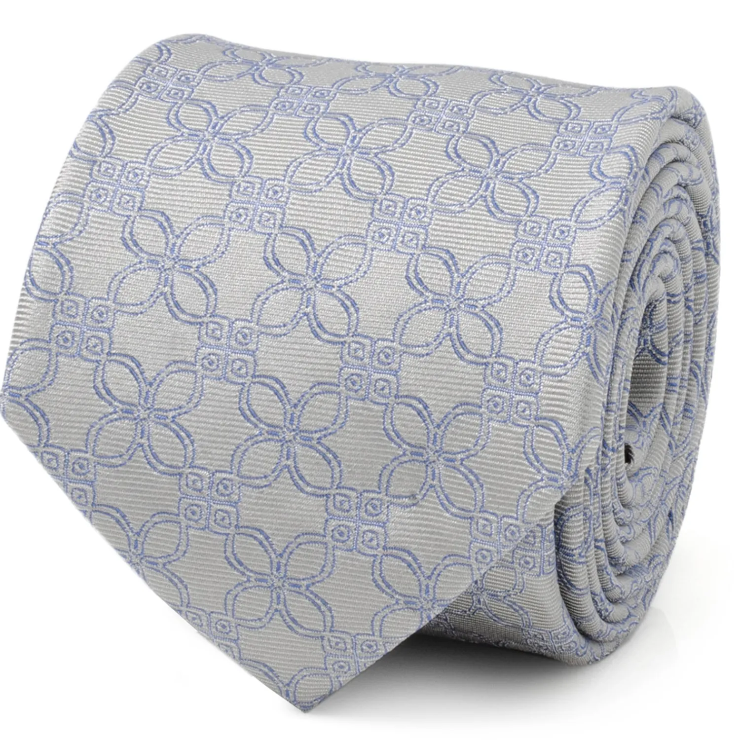 Hot Gray Blue Art Deco Men's Tie Classic Ties