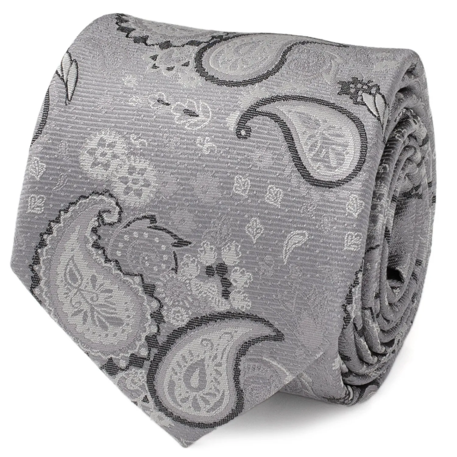 Shop Gray Paisley Men's Tie Classic Ties