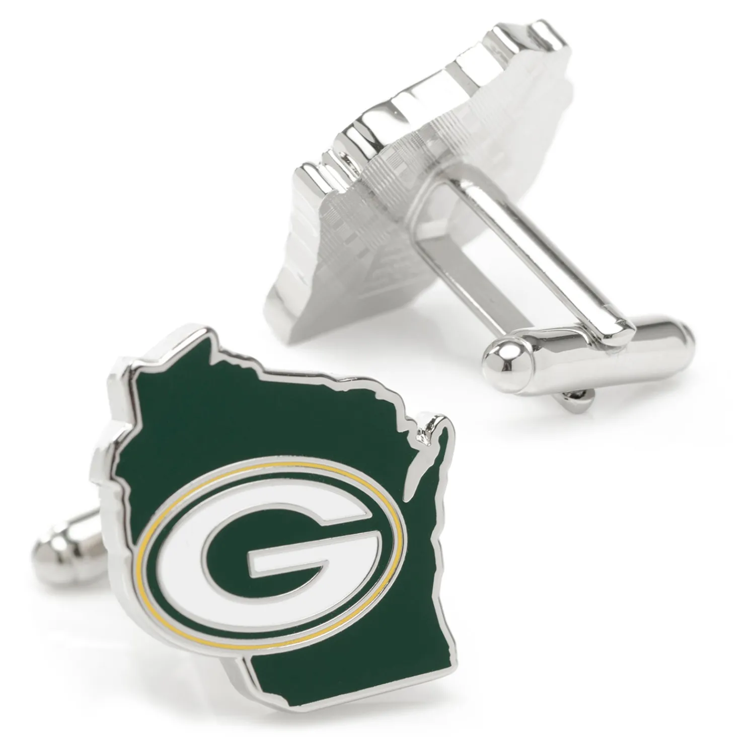 Store Green Bay Packers State Shaped Cufflinks Luxury Cufflinks | Sports Cufflinks