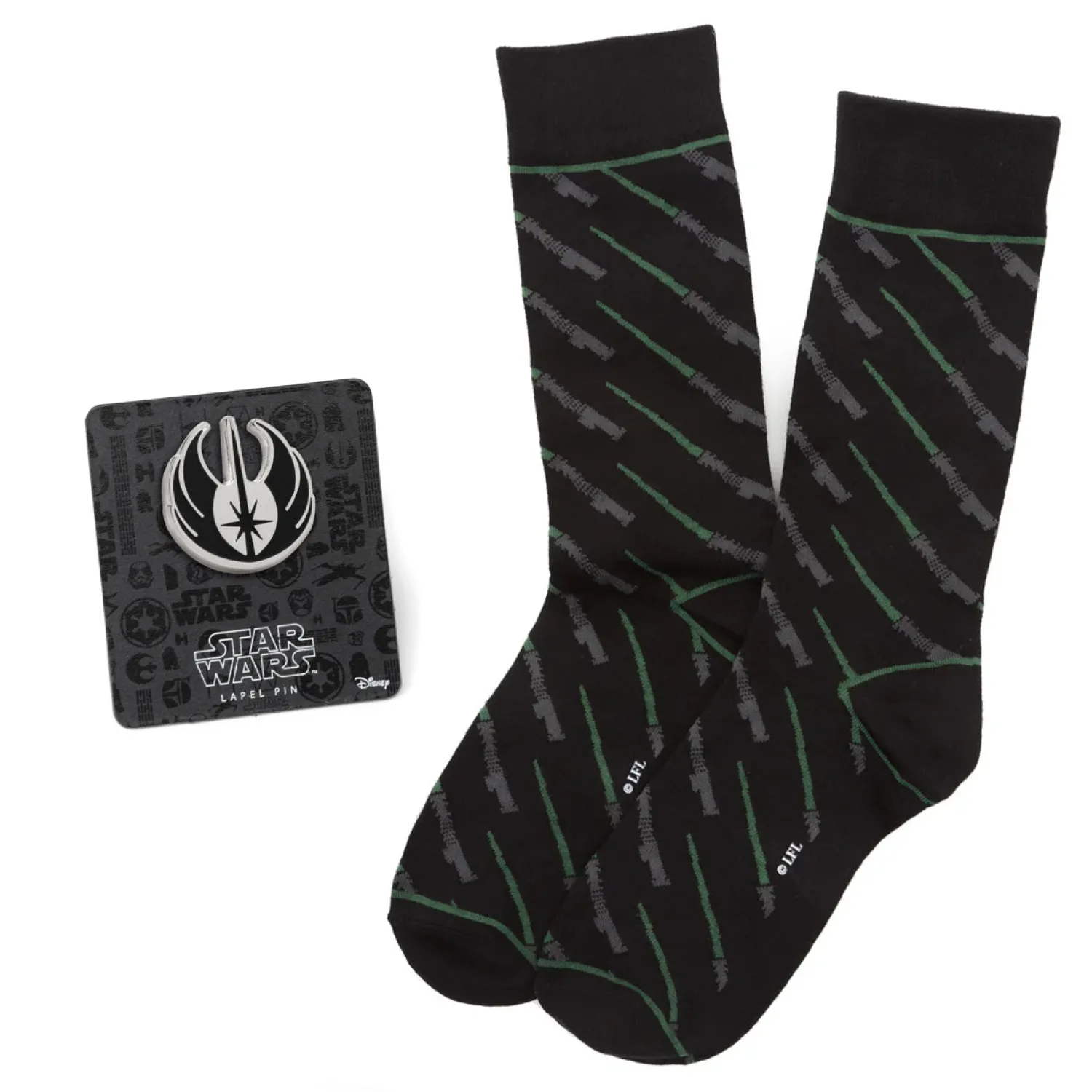 Hot Green Lightsaber Gift Set Socks
