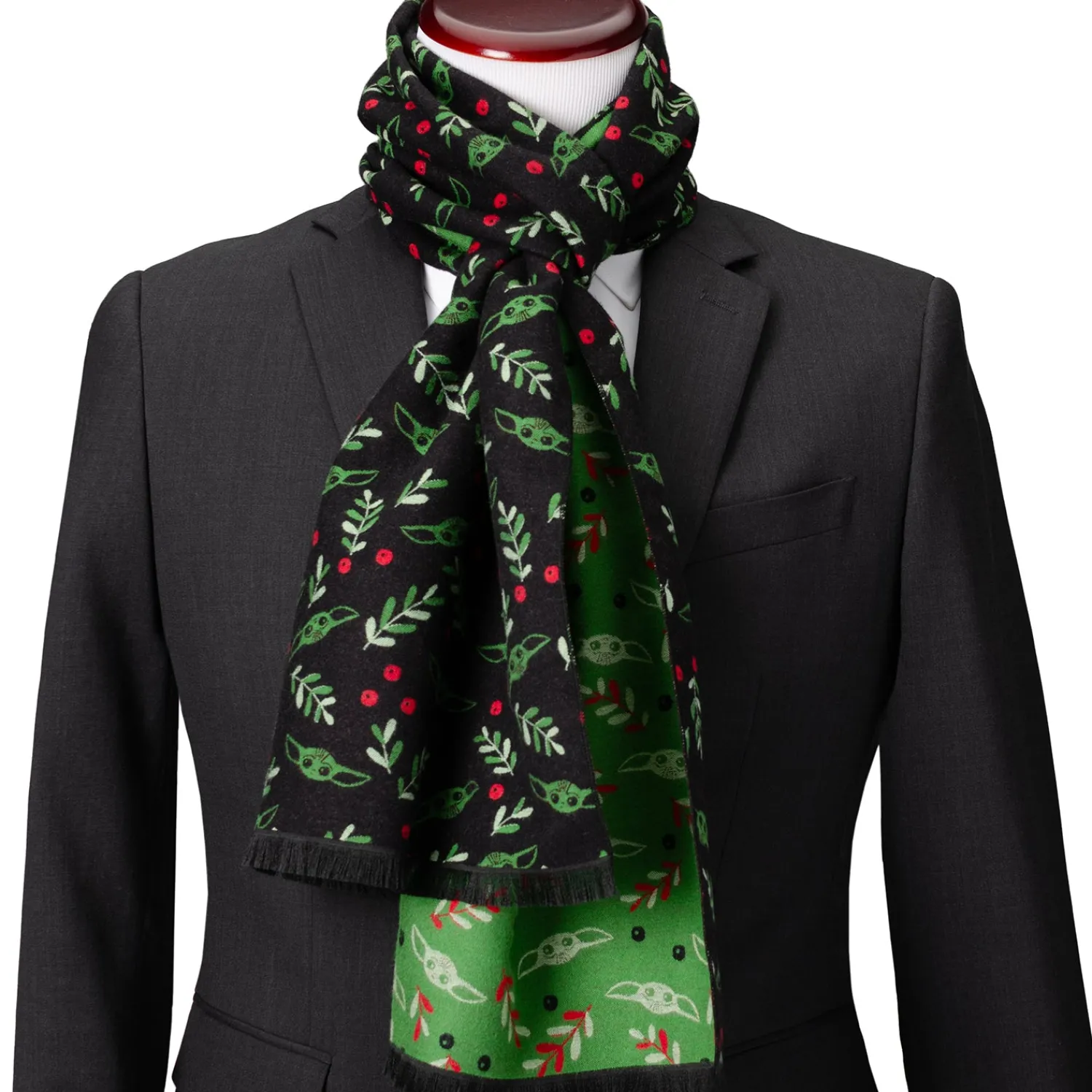 Shop Grogu Holiday Black Scarf Scarves | Hobbies & Interests Cufflinks