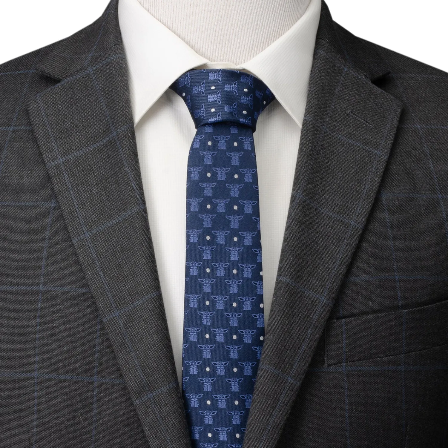 Best Sale Grogu Navy Blue Men's Tie Star Wars Ties