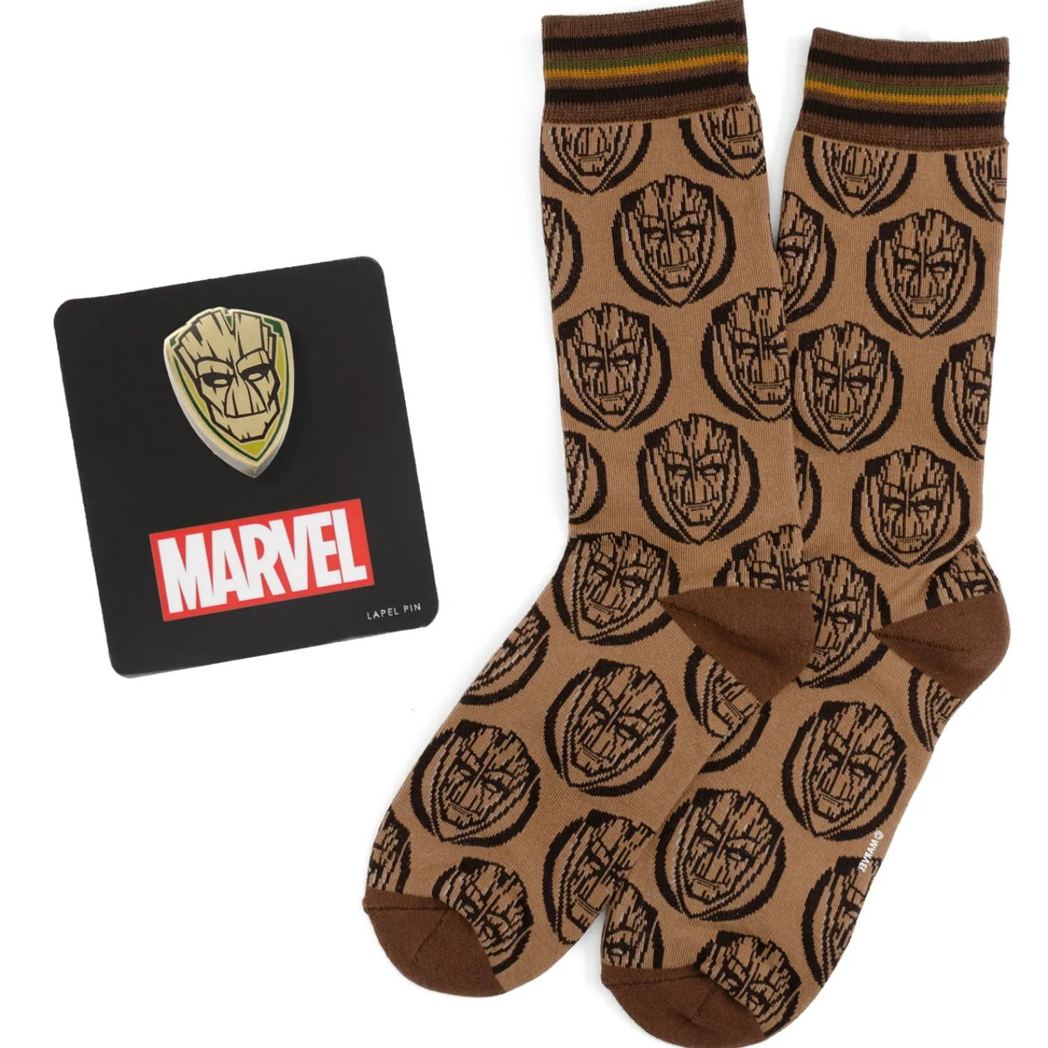 Cheap Groot Brown Tonal Gift Set Socks