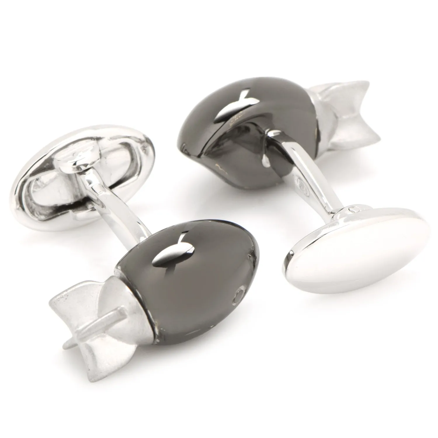 Discount Gunmetal Spinning Smiling Torpedo Luxury Cufflinks | Hobbies & Interests Cufflinks