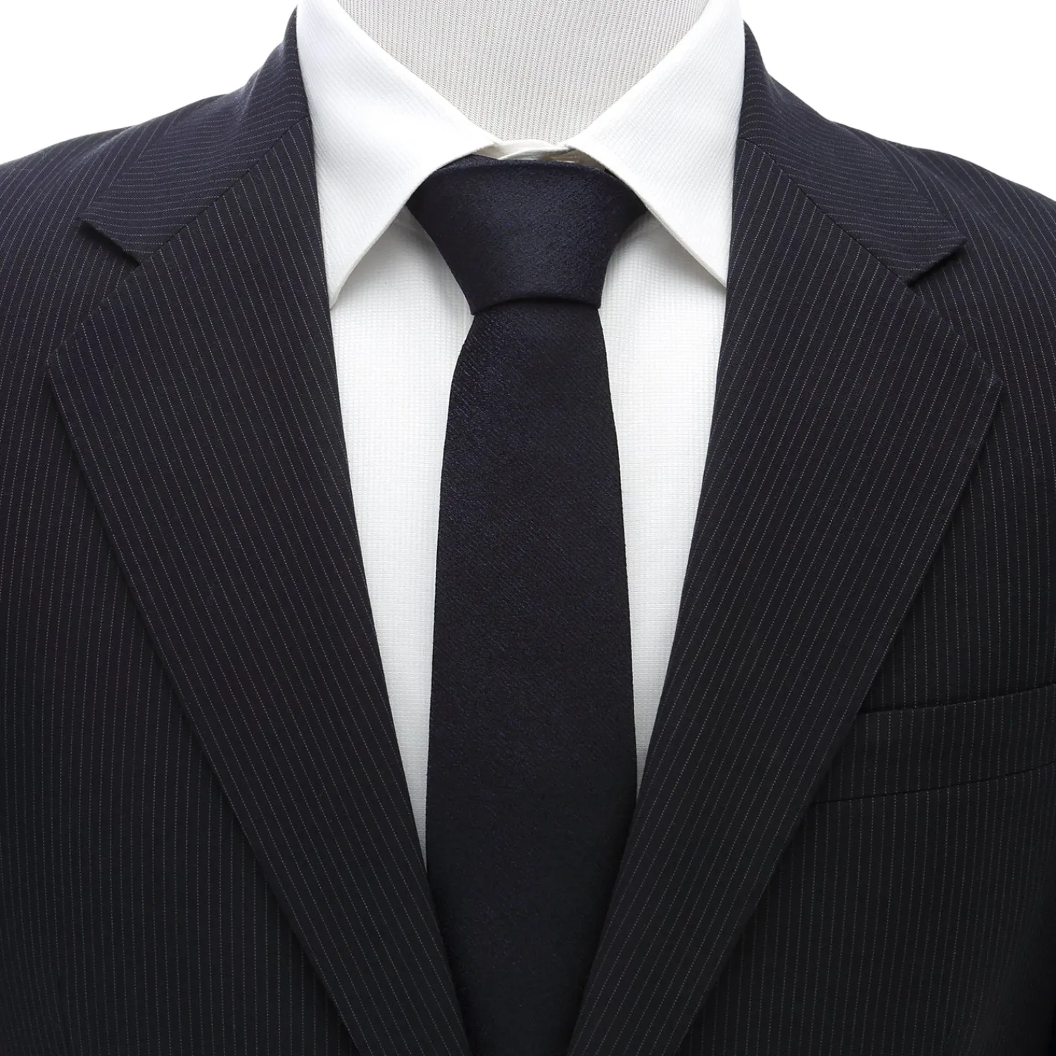 Cheap Heathered Blue Wool Men's Tie Classic Ties