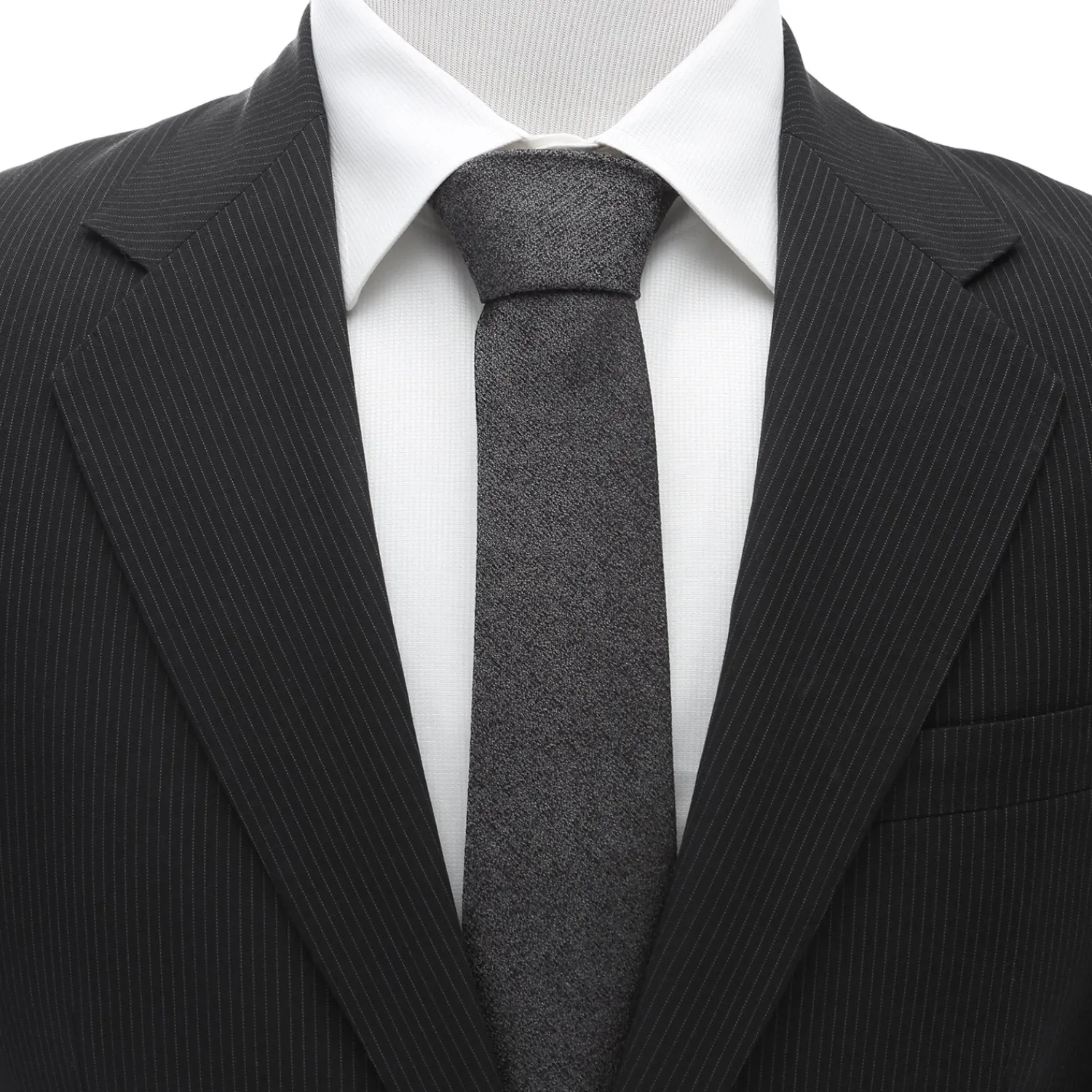 Flash Sale Heathered Gray Wool Men's Tie Classic Ties