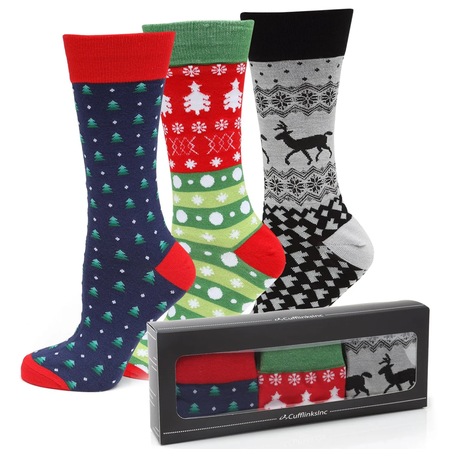 Outlet Holiday Sock 3 Pack Gift Set Socks | Hobbies & Interests Cufflinks
