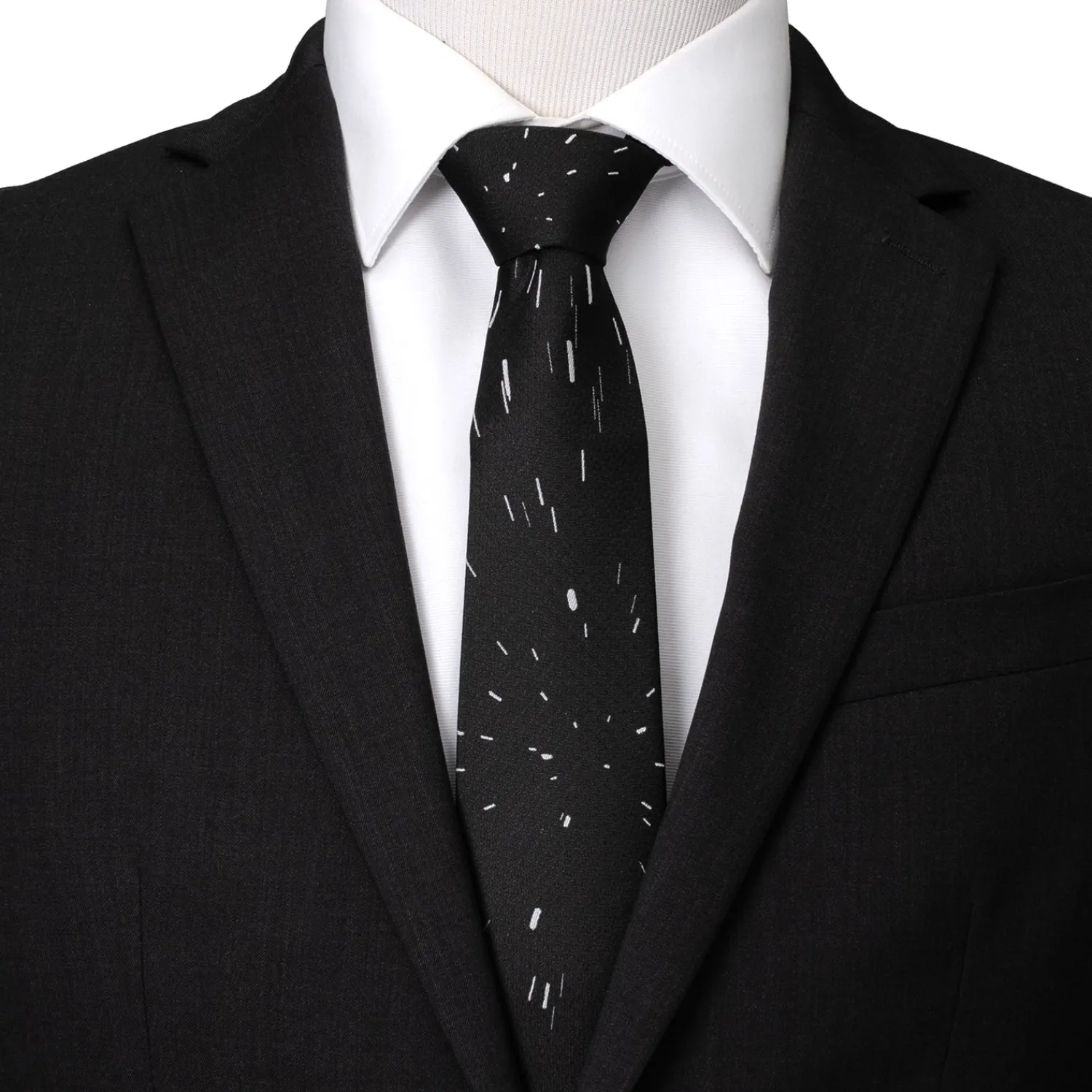 Hot Hyperspeed Hidden Message Black Men's TIe Star Wars Ties