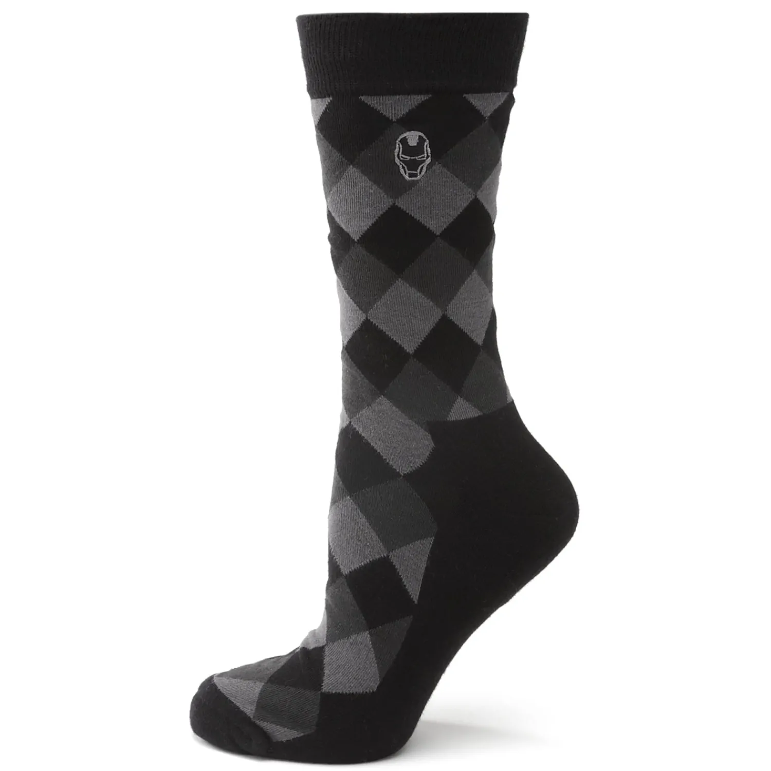 New Iron Man Argyle Black Men's Socks Socks