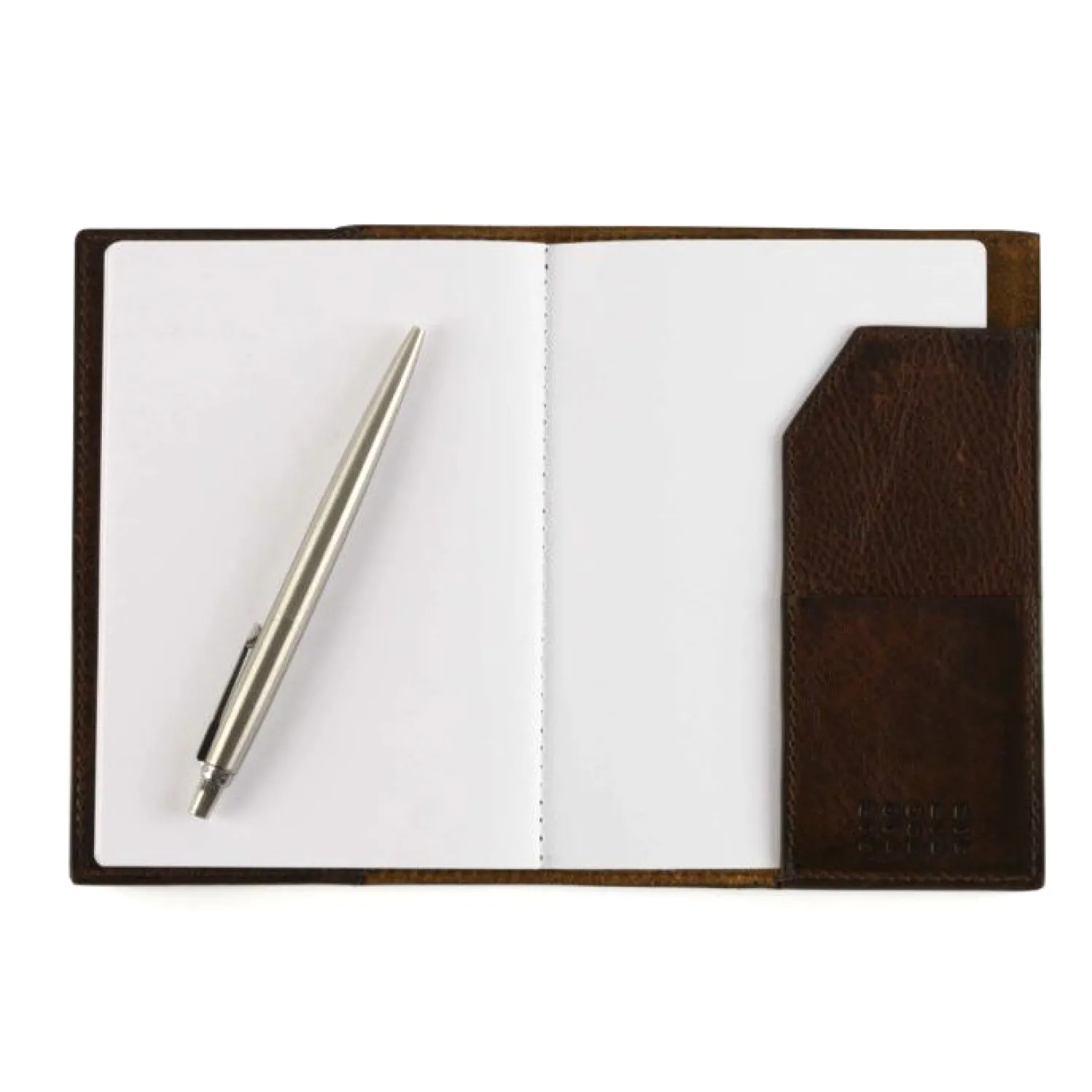 Online Jotter in Titan Milled Brown Leather Goods