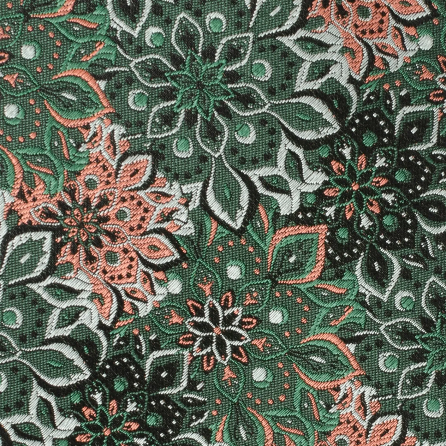 Clearance Kaleido Floral Coral Accented Men's Tie Classic Ties