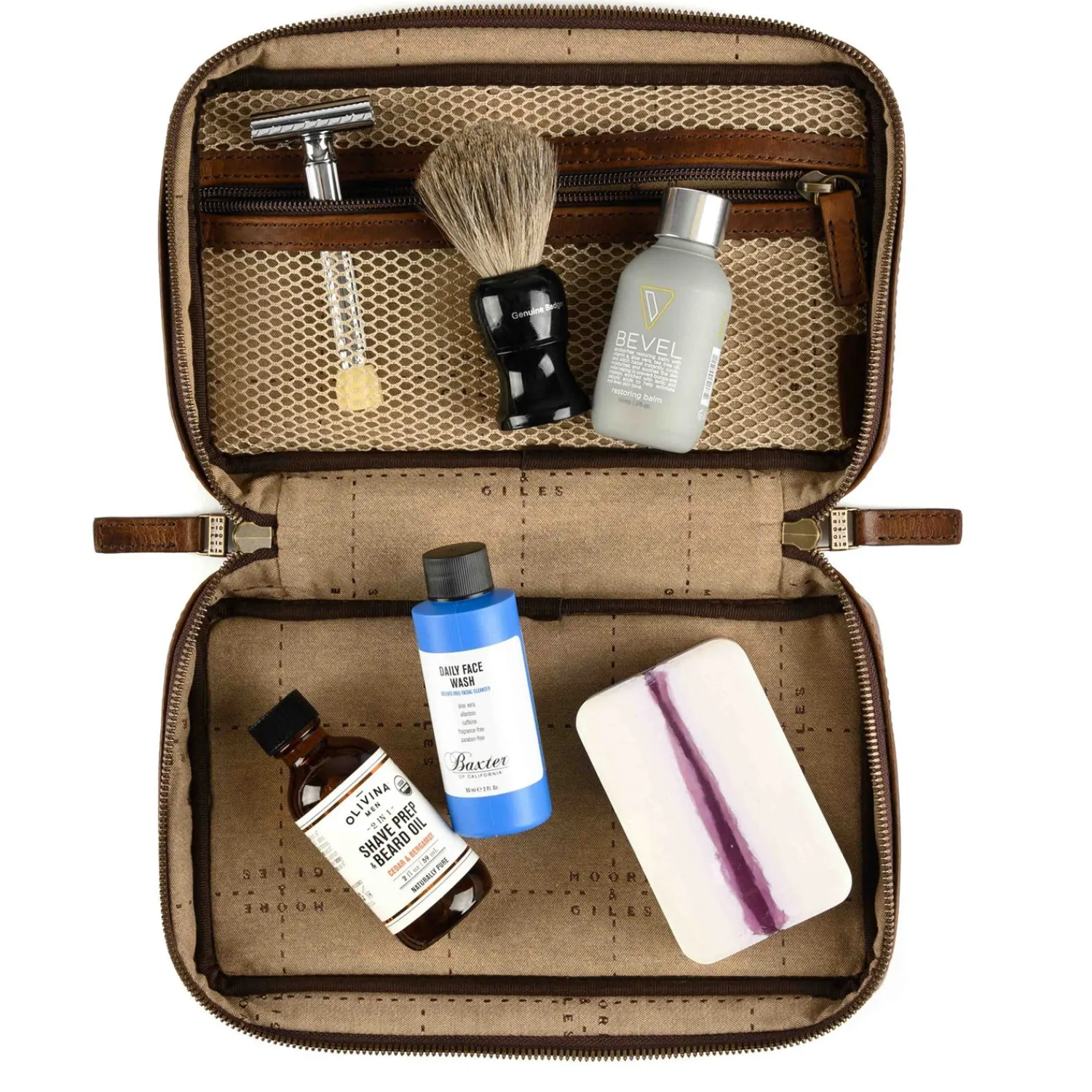 Clearance Kent Travel Kit in Baldwin Oak Leather Goods | Briefs Bags And Totes