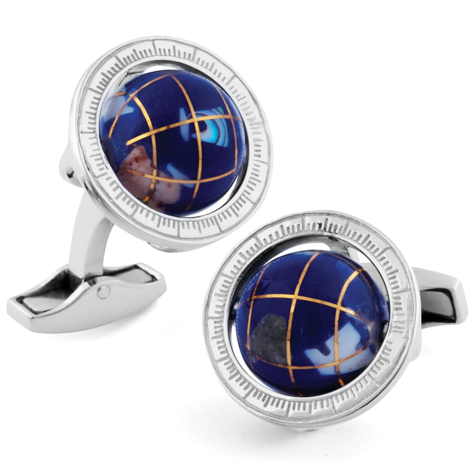 lapis_globe_cufflinks_2.webp Outlet Lapis Globe Cufflinks Luxury Cufflinks | Hobbies & Interests Cufflinks