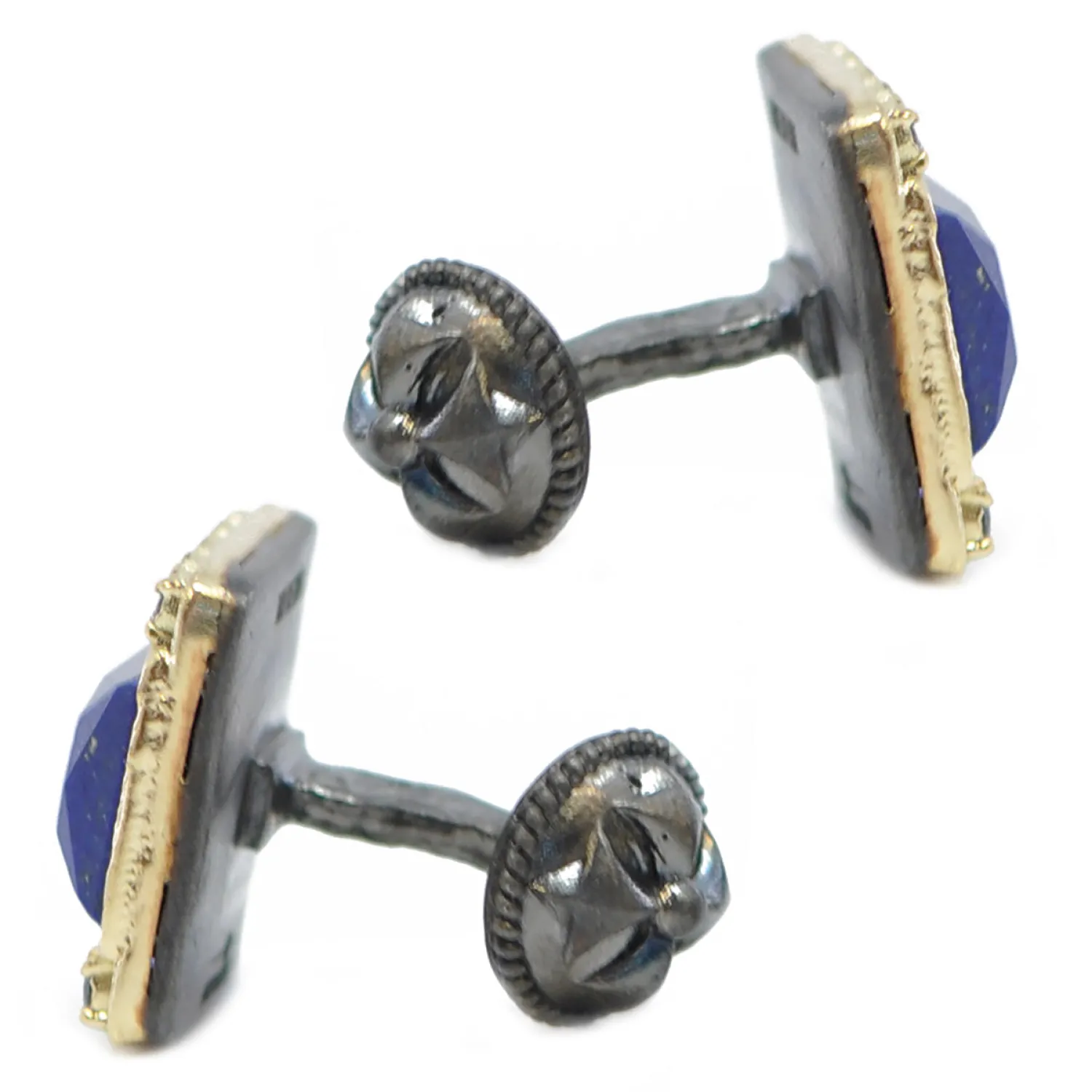 lapis_lazuli_with_iolite_cufflinks_2.webp Fashion Lapis Lazuli with Iolite Cufflinks Luxury Cufflinks | Hobbies & Interests Cufflinks