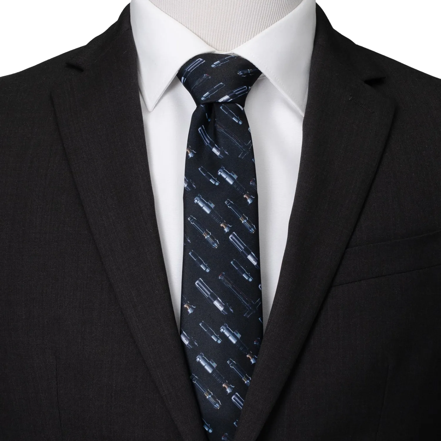 Best Sale Lightsaber Pattern Men's Tie Star Wars Ties