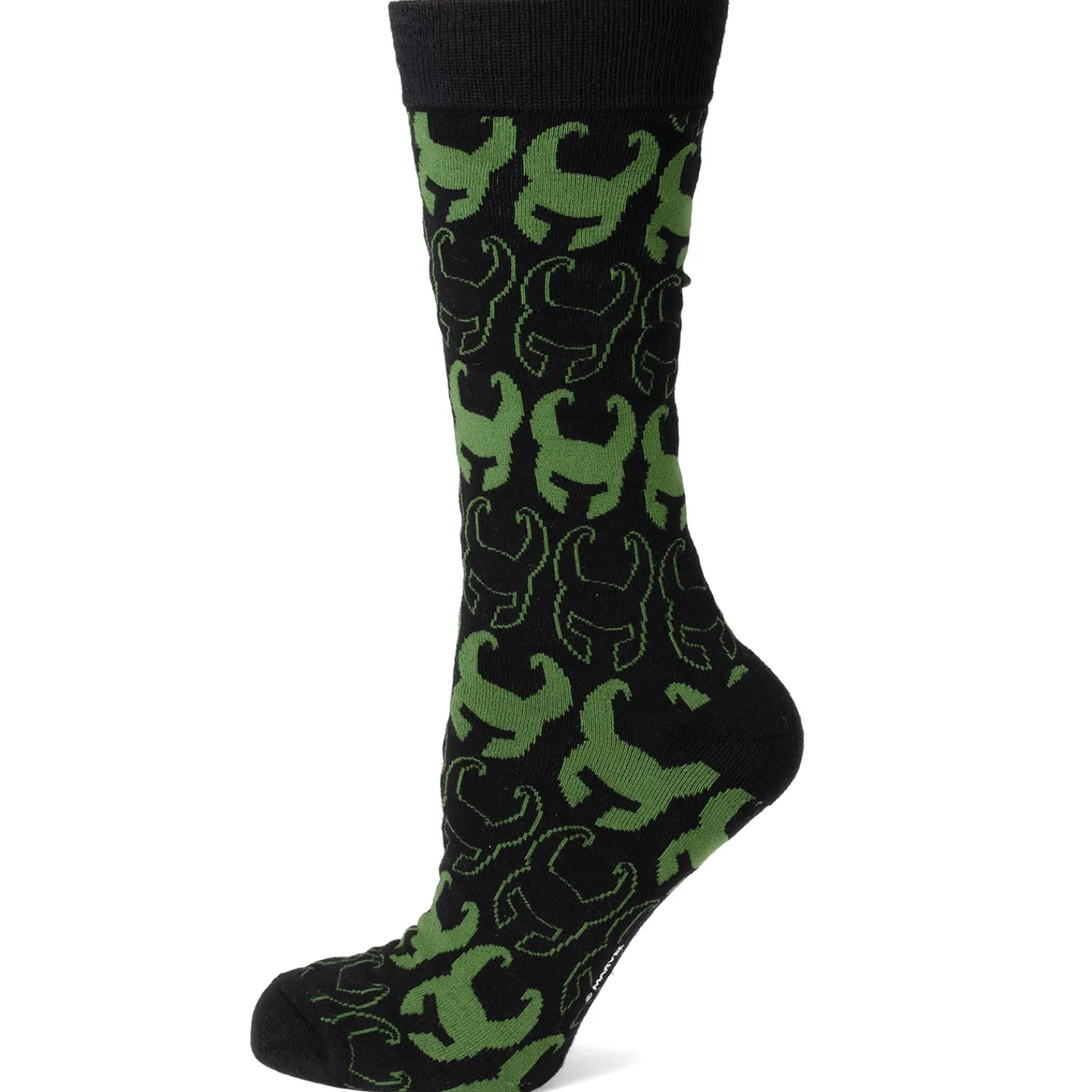 Cheap Loki Pattern Green/Black Socks Socks