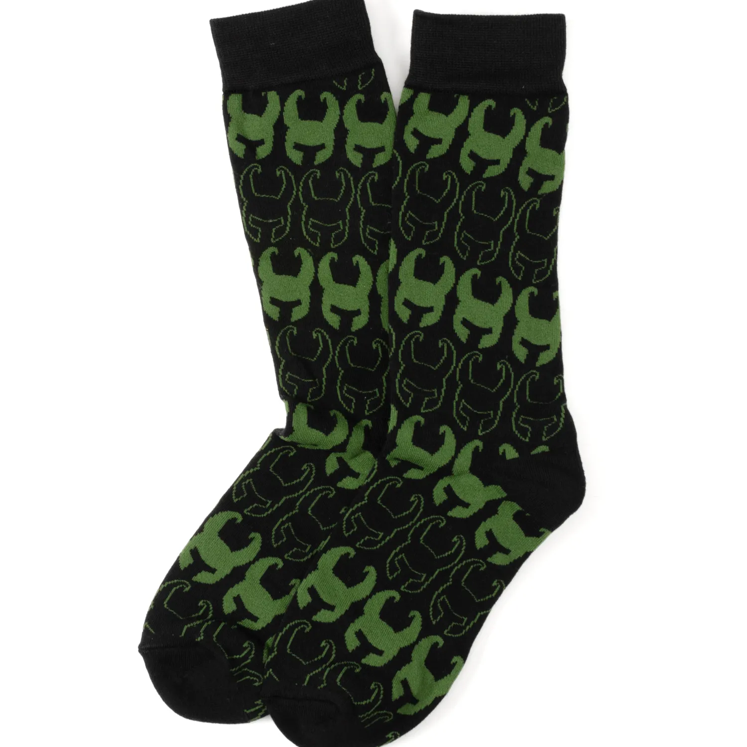 Cheap Loki Pattern Green/Black Socks Socks