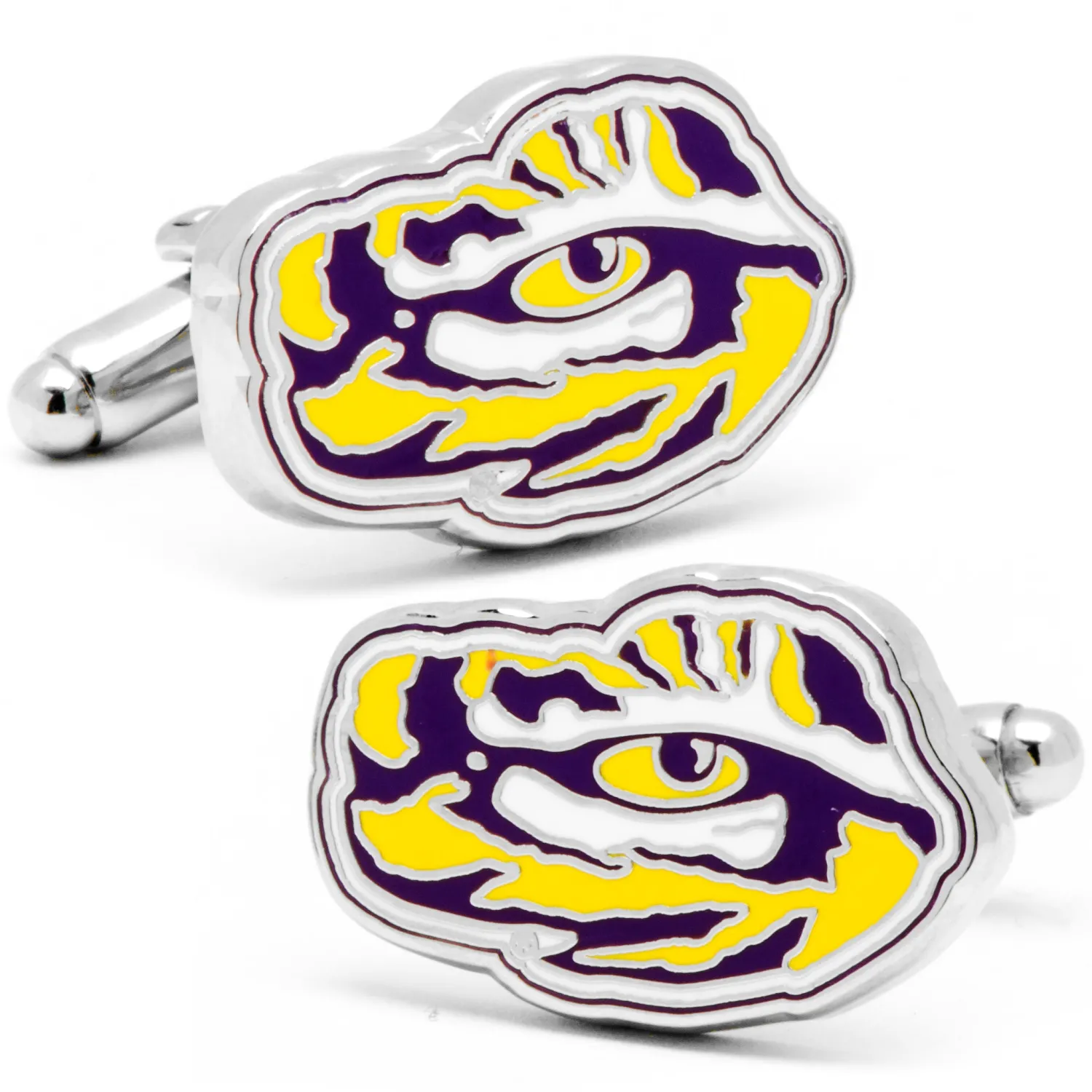 Flash Sale LSU Tiger's Eye Cufflinks Luxury Cufflinks | Sports Cufflinks