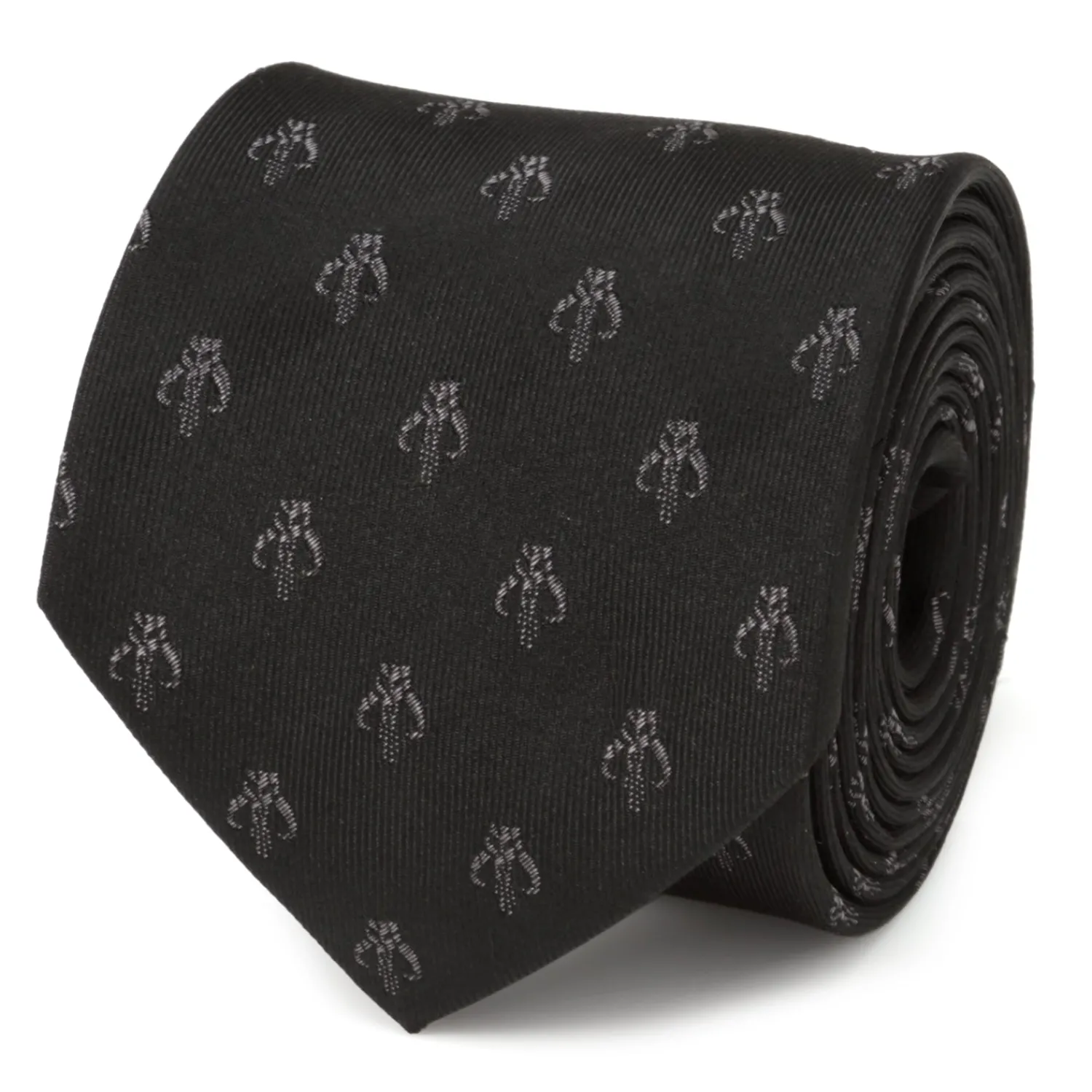 Discount Mandalorian Black Silk Men's Tie Star Wars Ties