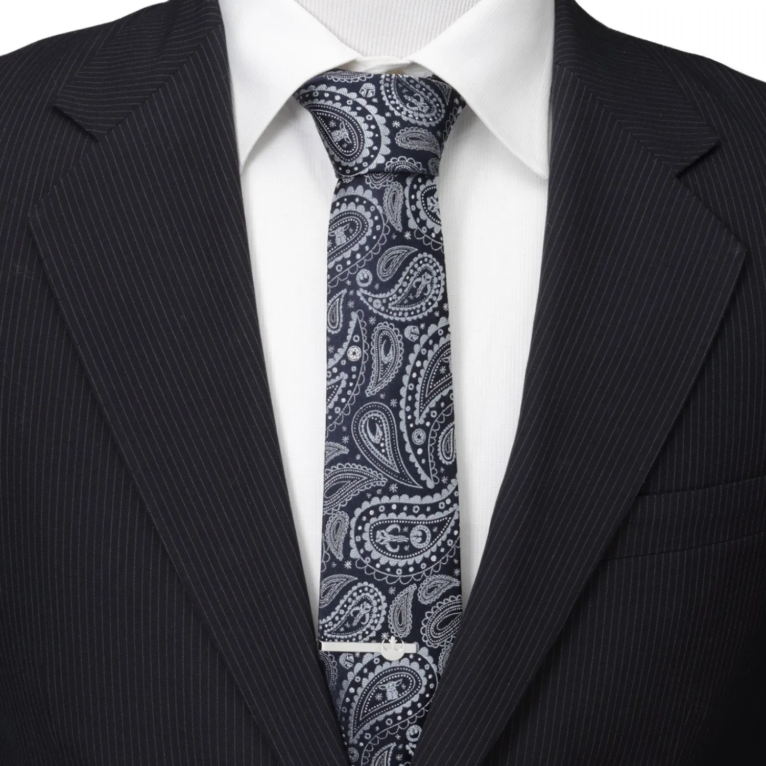 Best Sale Mandalorian Blue Paisley Men's Tie Star Wars Ties