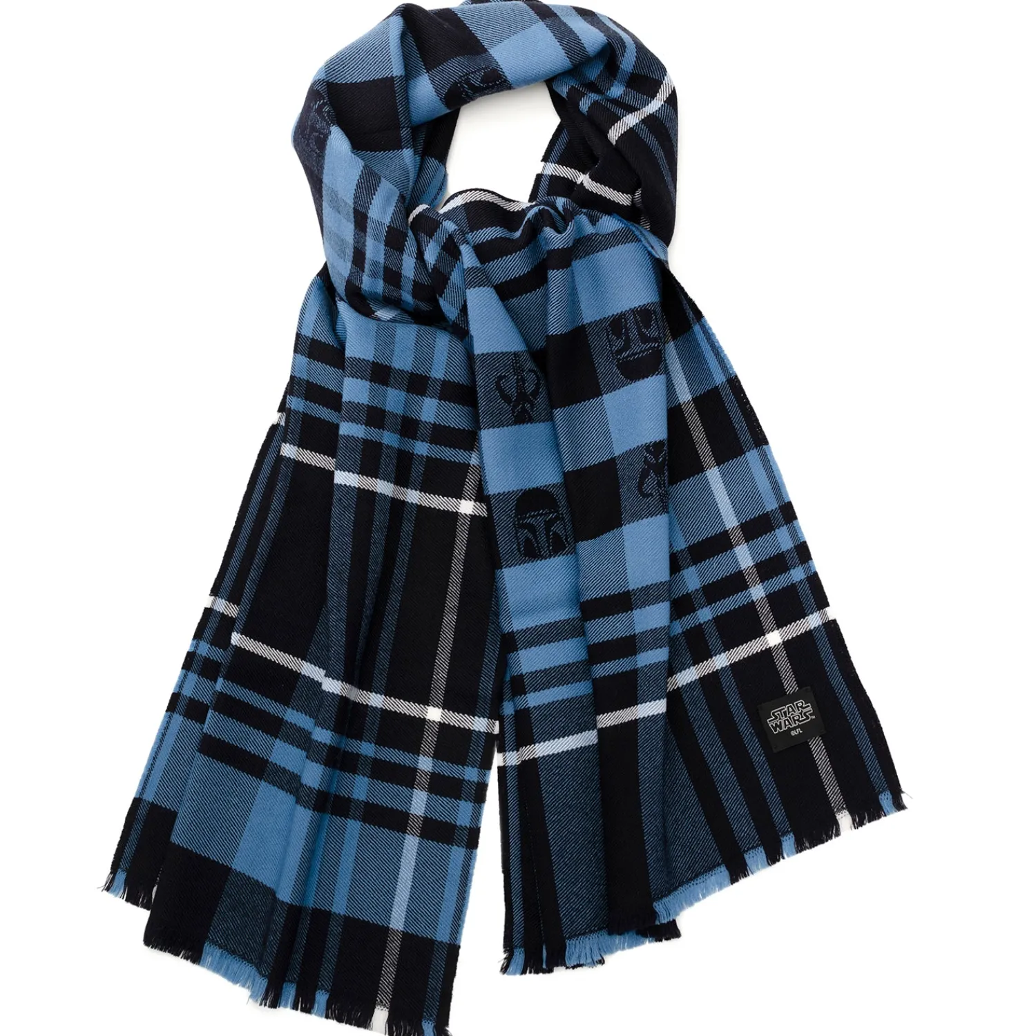 Outlet Mandalorian Blue Tartan Scarf Scarves