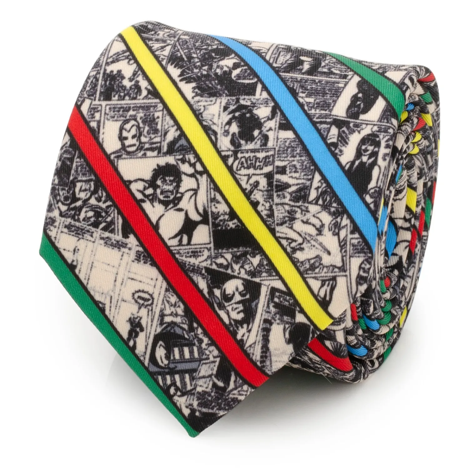 Outlet Comic Stripe Tan Men's Tie Marvel Ties