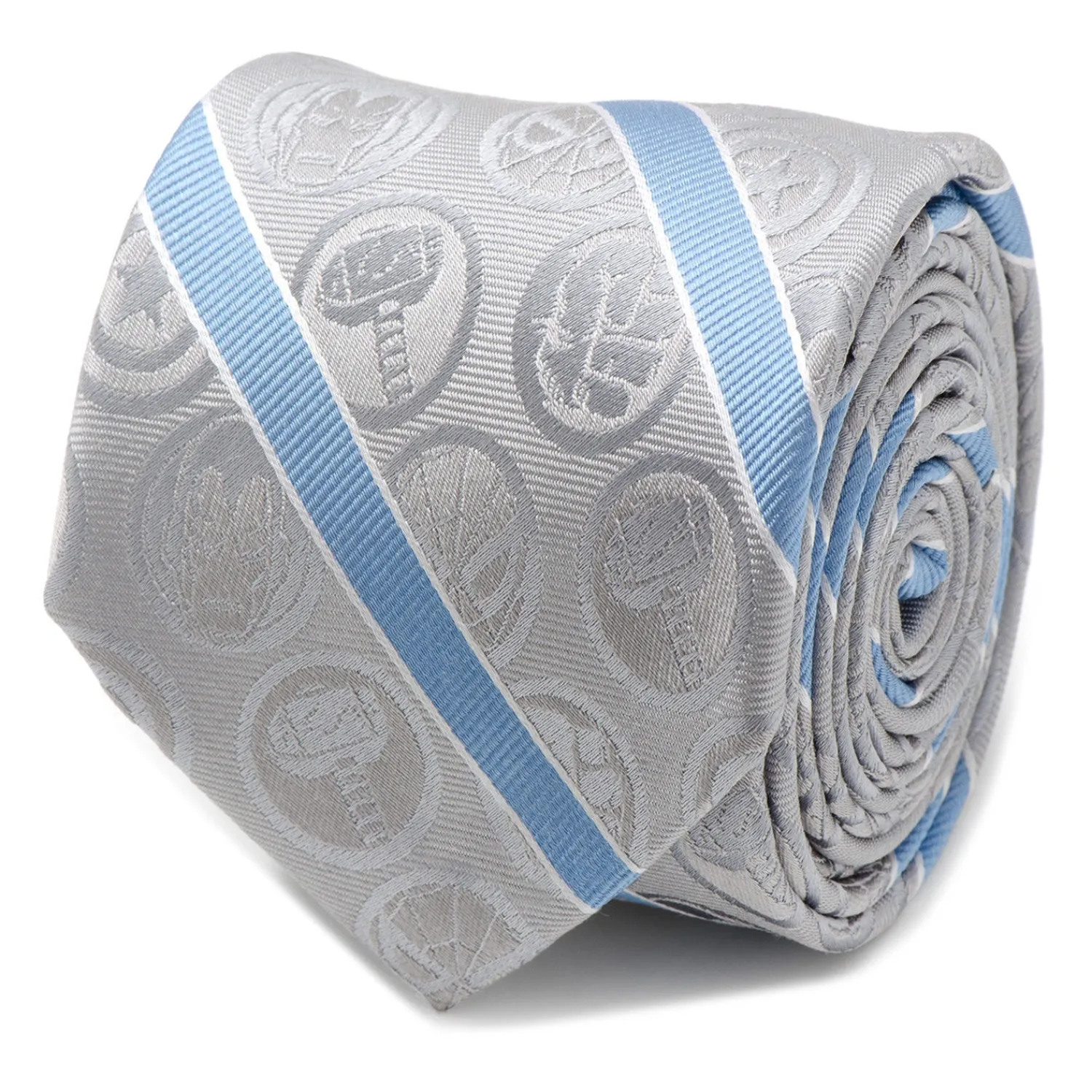 Hot Comics Gray and Blue Stripe Men's Tie Marvel Ties