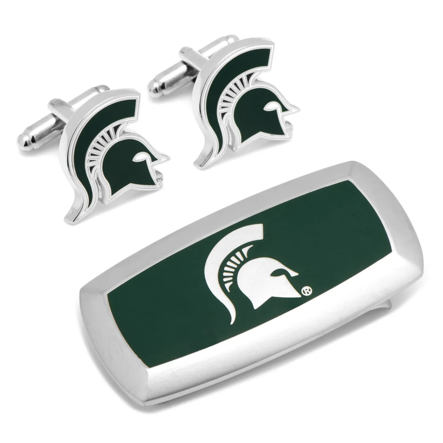 Store Michigan State Spartans Cufflinks and Cushion Money Clip Set Money Clips