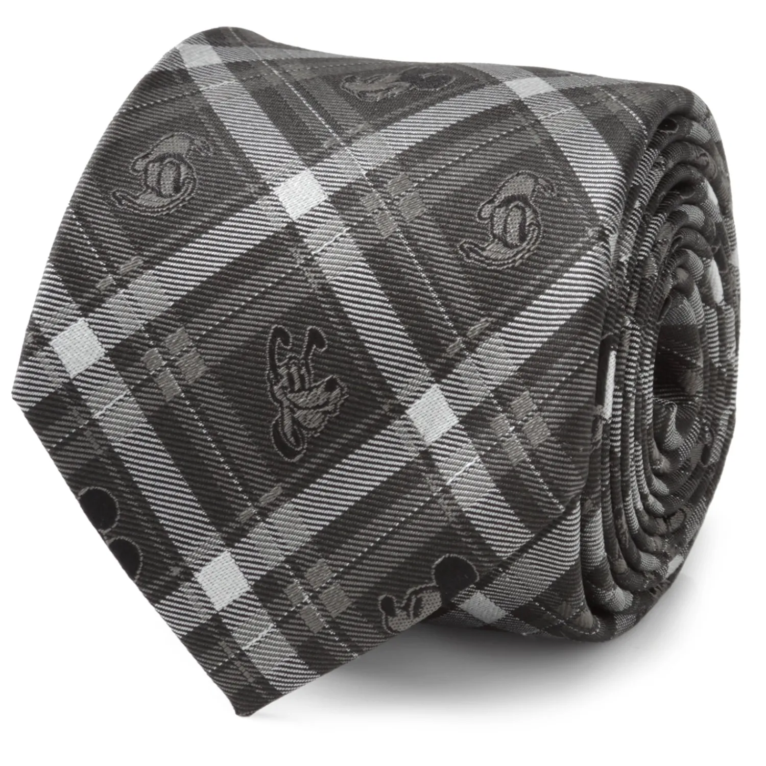 New Mickey and Friends Charcoal Plaid Men's Tie Disney Ties