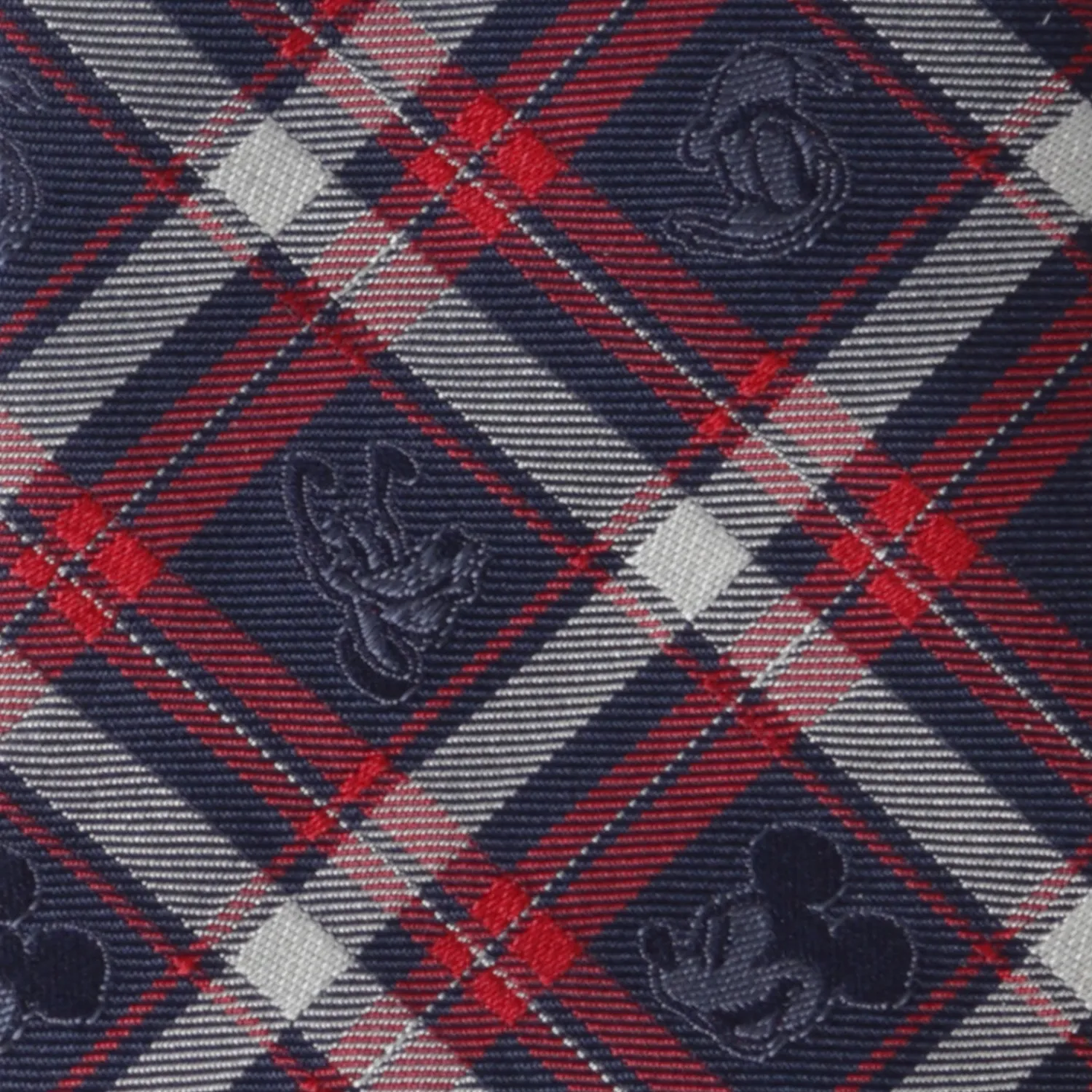 mickey_and_friends_navy_plaid_mens_tie_3.webp Best Sale Mickey and Friends Navy Plaid Men's Tie Disney Ties