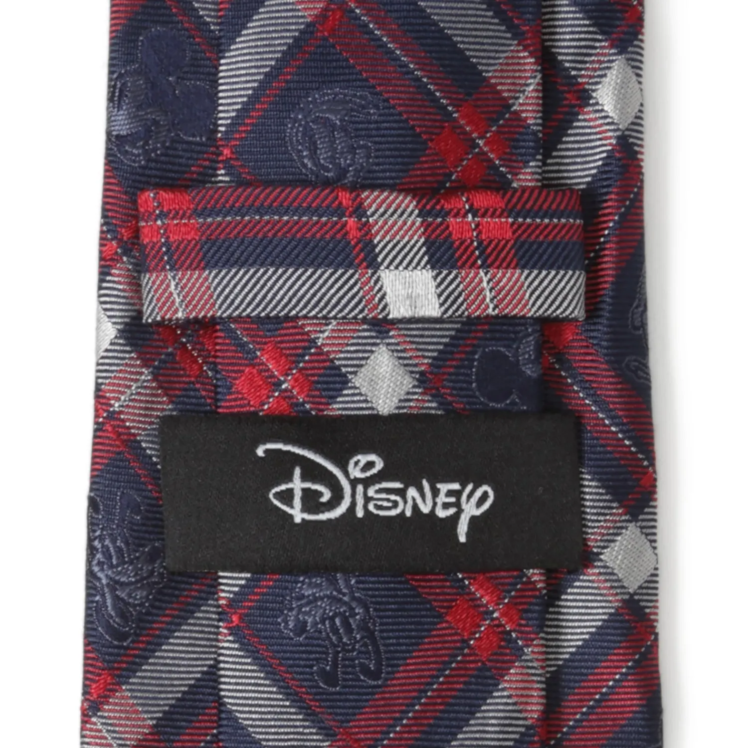 mickey_and_friends_navy_plaid_mens_tie_4.webp Best Sale Mickey and Friends Navy Plaid Men's Tie Disney Ties