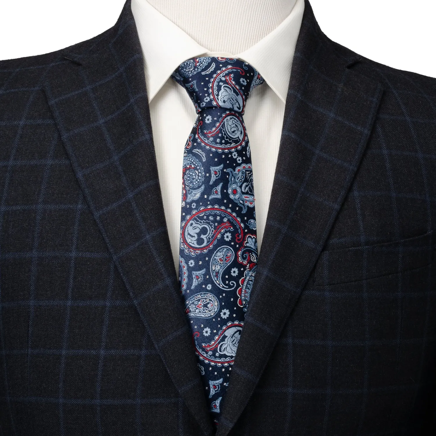 New Mickey and Friends Paisley Blue Multi Men's Tie Disney Ties