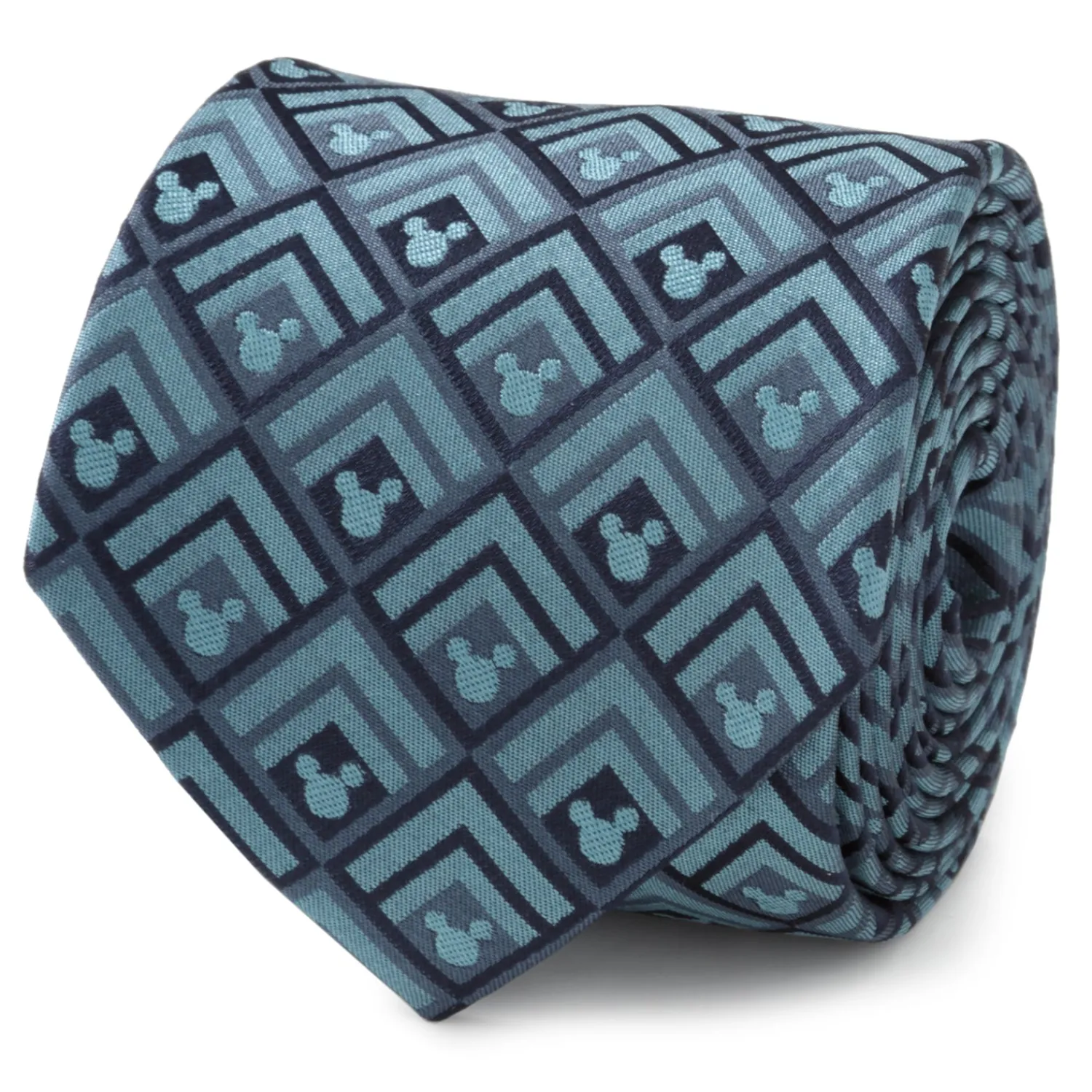 Cheap Mickey Diamond Teal Men's Tie Disney Ties
