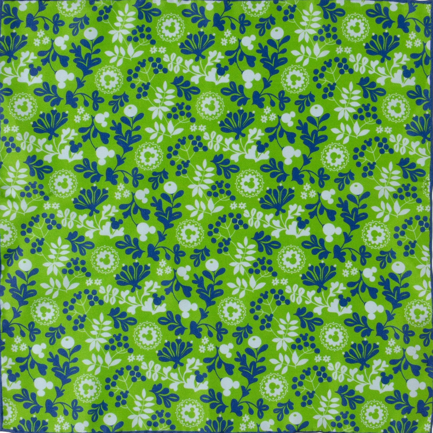 Clearance Mickey Floral Green Pocket Square Pocket Squares